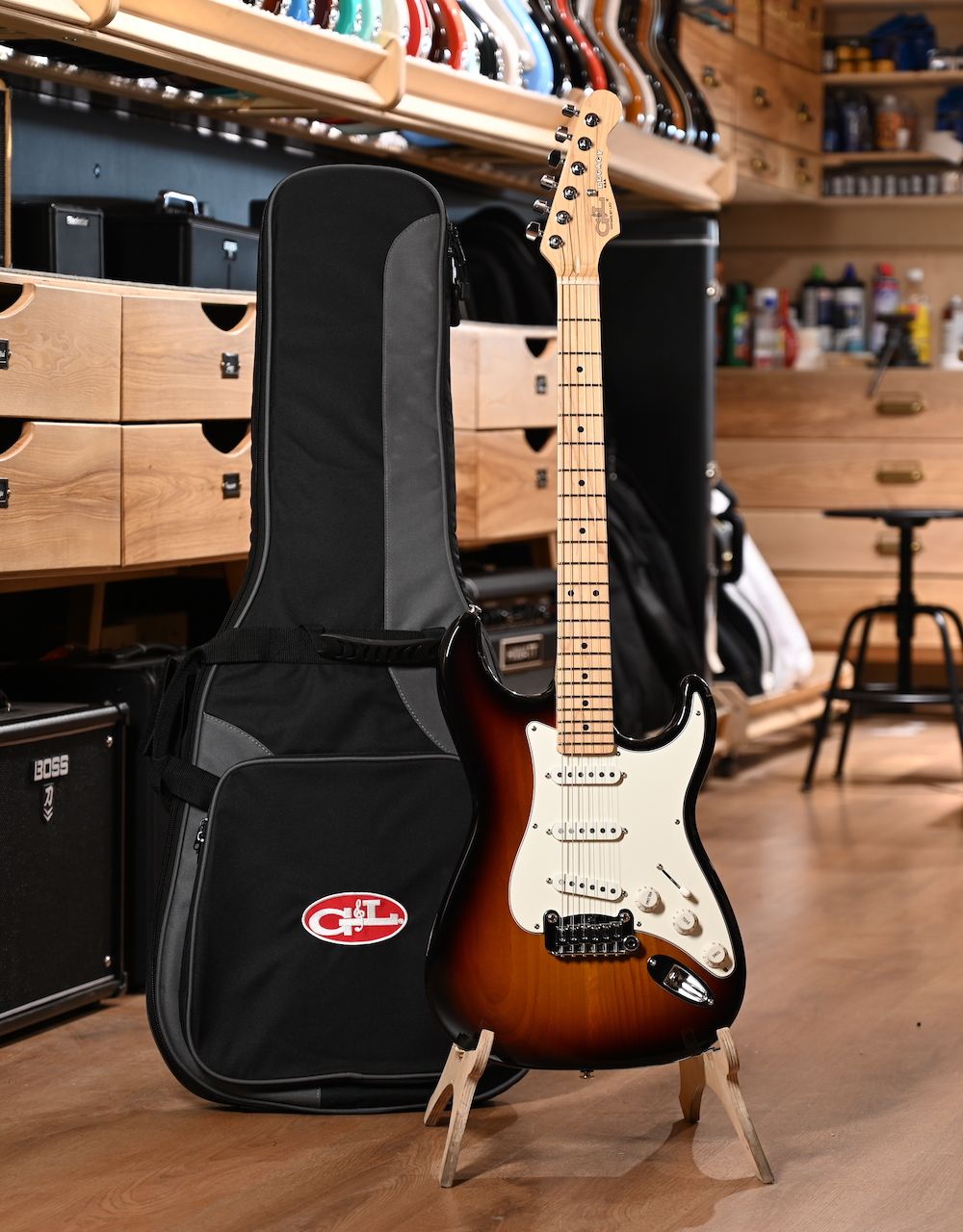 Электрогитара G&L FD Legacy 3-Tone Sunburst MP - купить в "Гитарном Клубе"