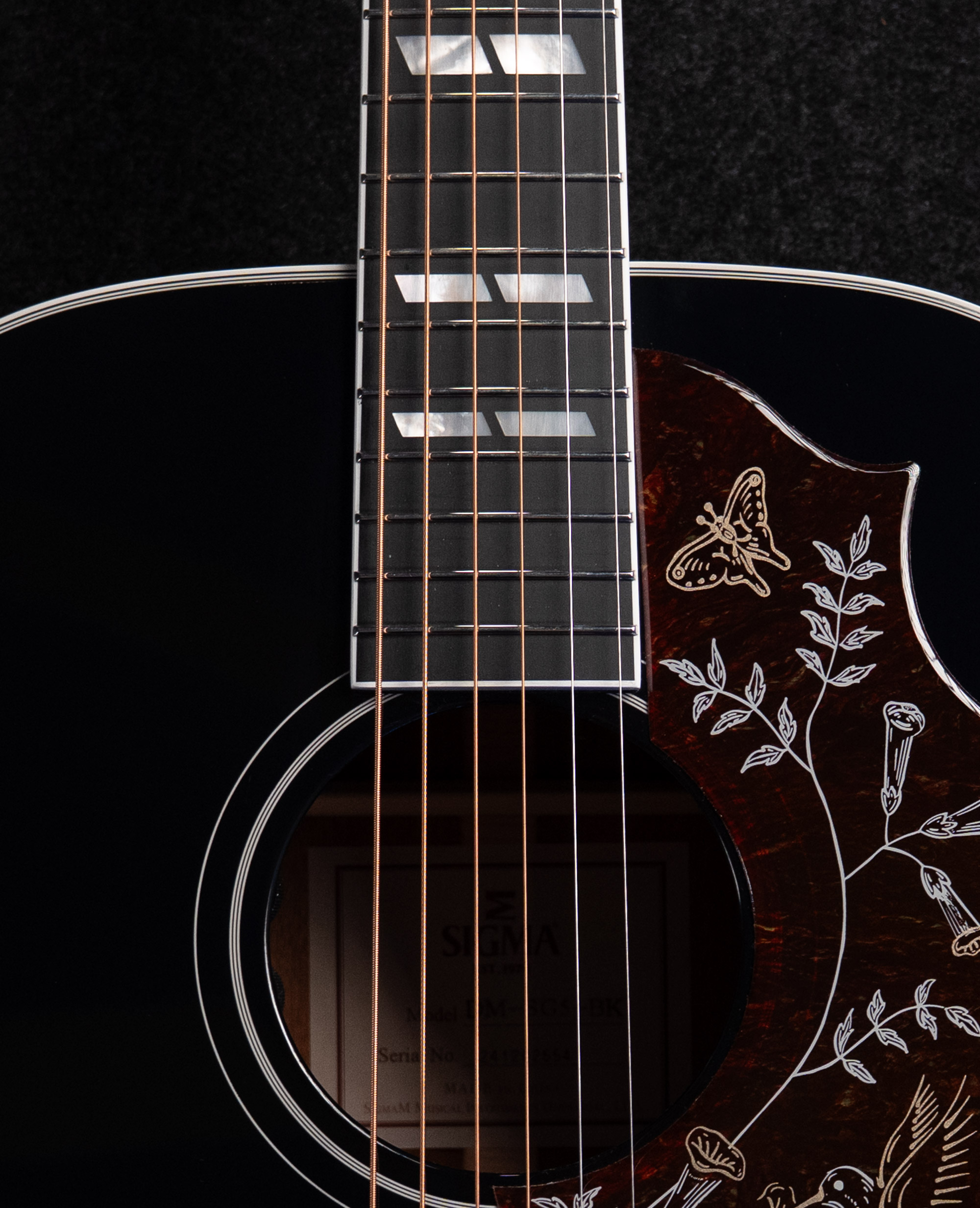 Электроакустическая гитара Sigma DM-SG5-BK - купить в "Гитарном Клубе"