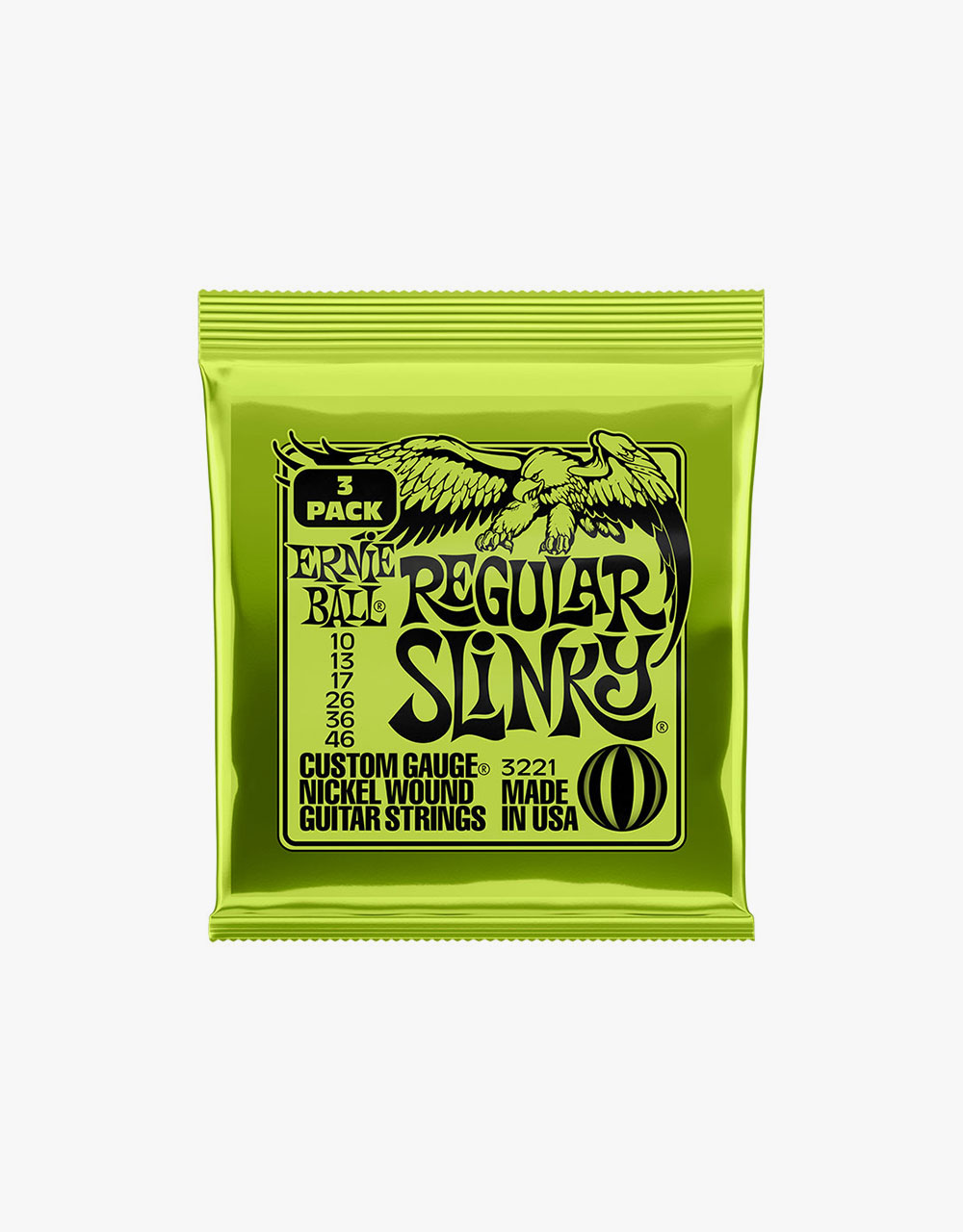Струны для электрогитары Ernie Ball, Regular Slinky, 3 комплекта, 10-46 - купить в "Гитарном Клубе"