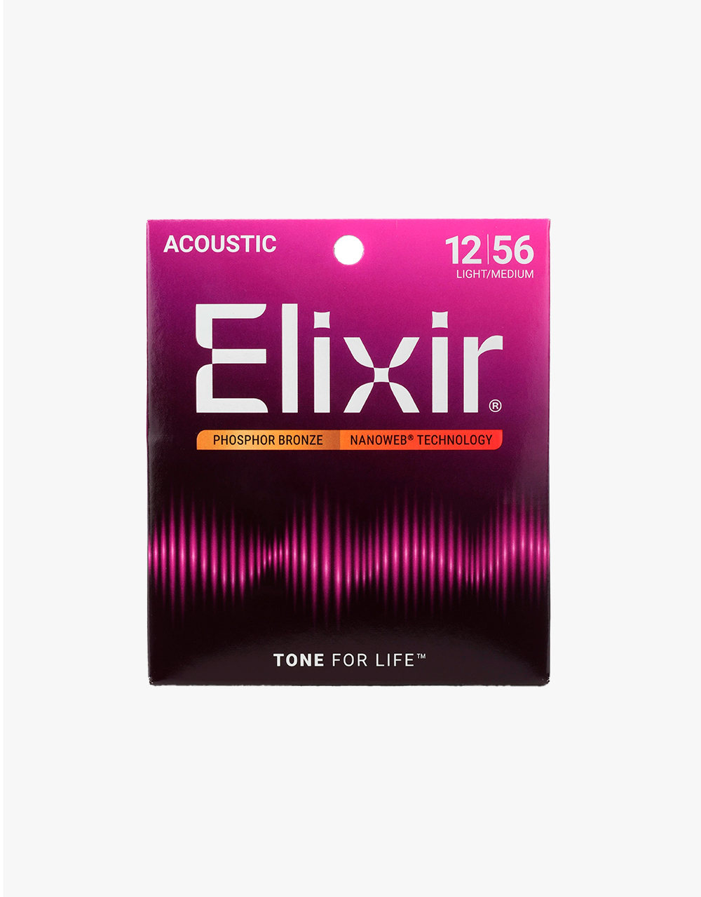 Струны для акустической гитары Elixir Nanoweb 16077, 12-56 - купить в "Гитарном Клубе"