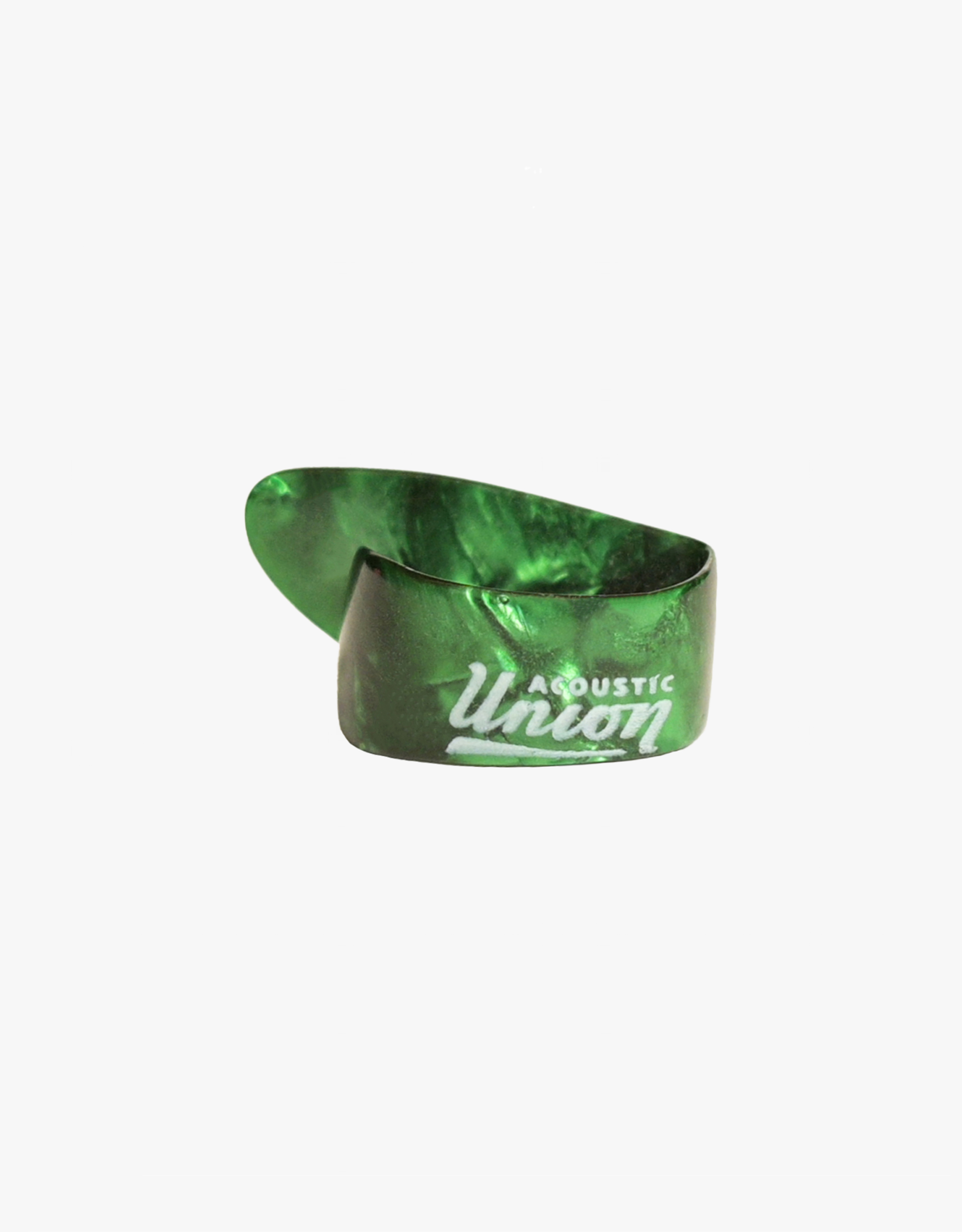 Медиатор Acoustic Union, Thumbpick Green Pearloid - купить в "Гитарном Клубе"