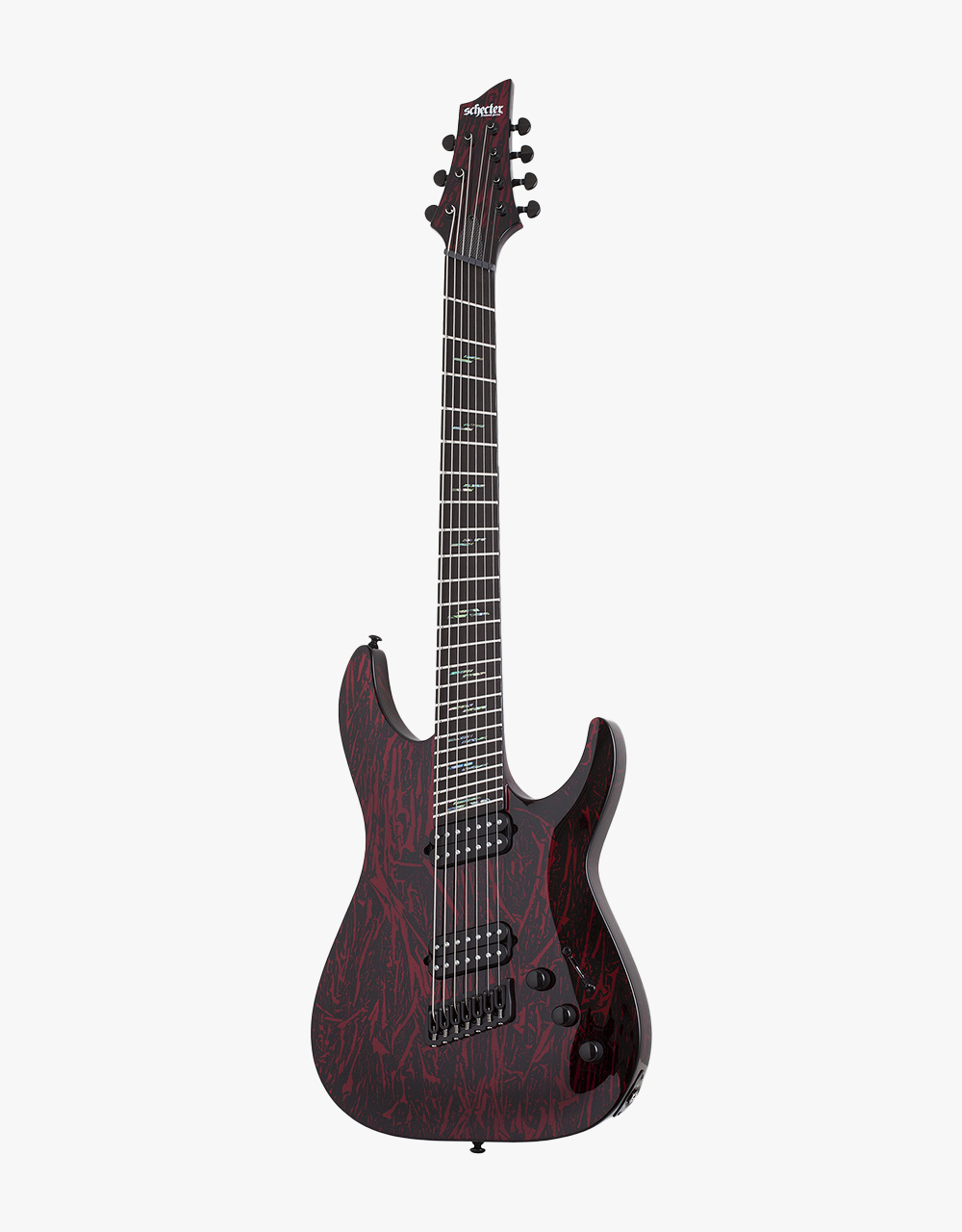 Электрогитара Schecter C-7 Multiscale Silver Mountain Blood Moon - купить в "Гитарном Клубе"