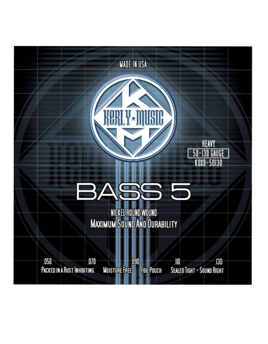 Струны для бас гитары KERLY KQXB-50130 Nickel Plated Steel Tempered 5 Strings, 50-130 - купить в "Гитарном Клубе"