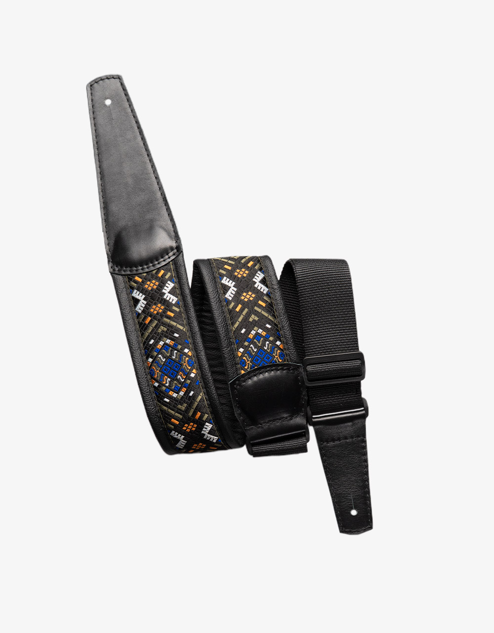 Ремень для бас-гитары Vladimir Burov, кожа/жаккард - купить в "Гитарном Клубе"