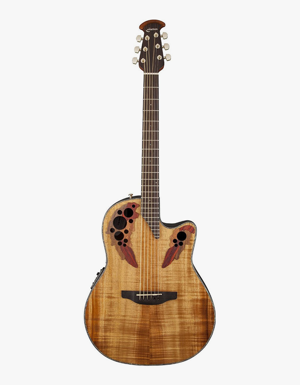Электроакустическая гитара Ovation CE44P-FKOA Celebrity Elite Plus Mid Cutaway Natural Figured - купить в "Гитарном Клубе"