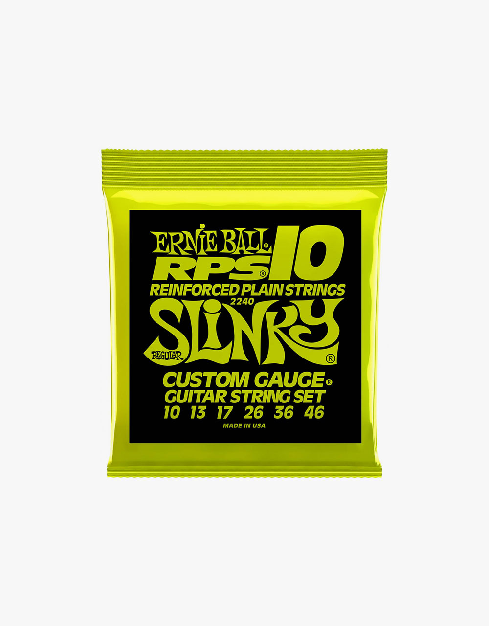 Струны для электрогитары Ernie Ball 2240 Reinforced RPS10 Regular Slinky, 10-46 - купить в "Гитарном Клубе"
