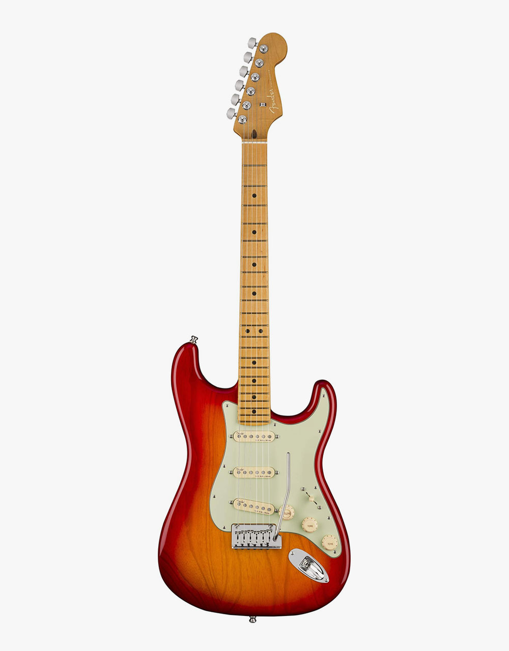 Электрогитара Fender American Ultra Stratocaster Plasma Red Burst - купить в "Гитарном Клубе"