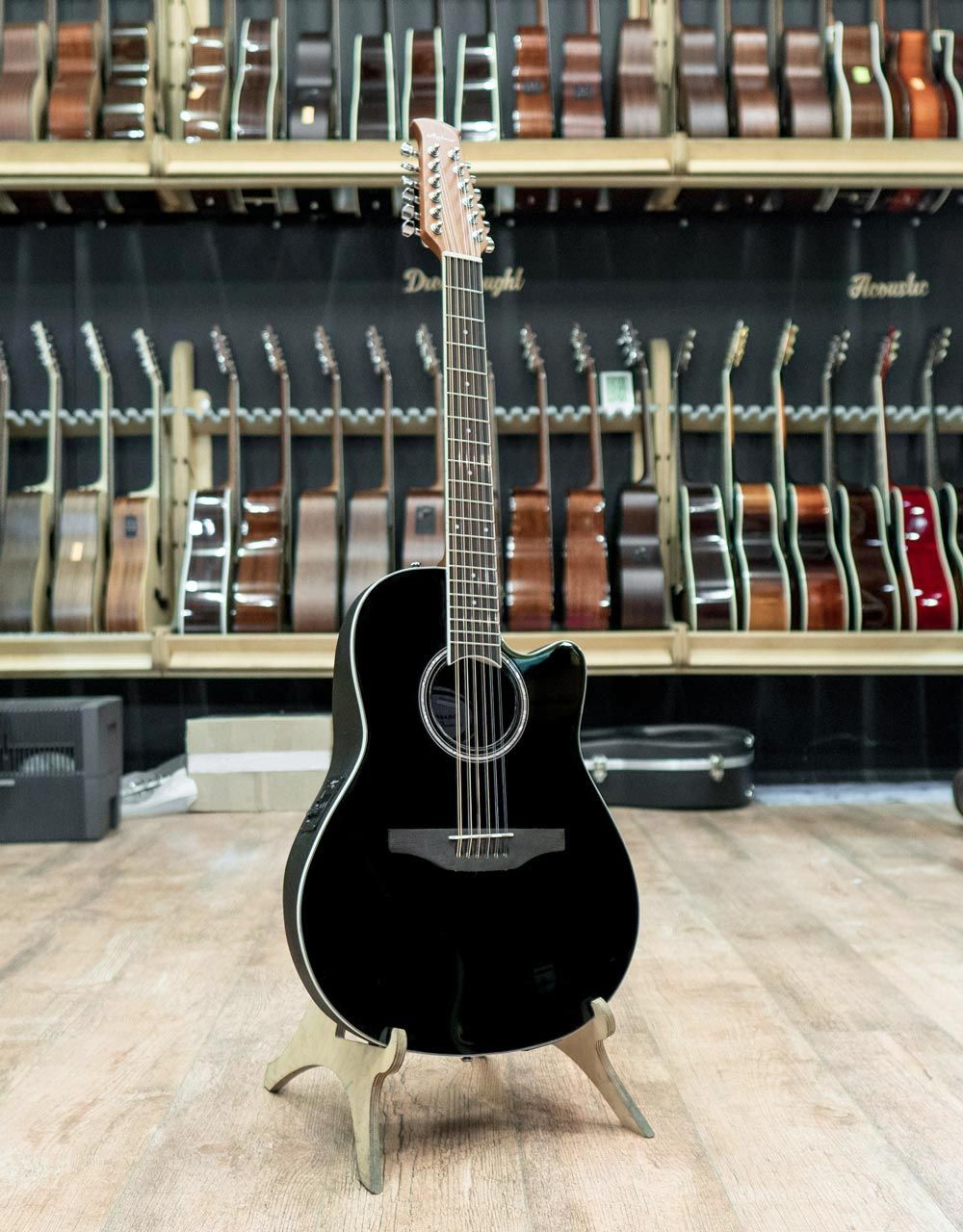 Электроакустическая 12-струнная гитара Ovation Applause AB2412II-5 Balladeer Mid Cutaway Black - купить в "Гитарном Клубе"