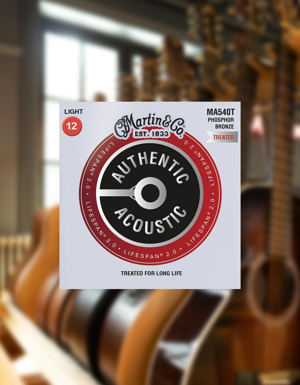 Струны для акустической гитары Martin MA540T, 12-54 - купить в "Гитарном Клубе"