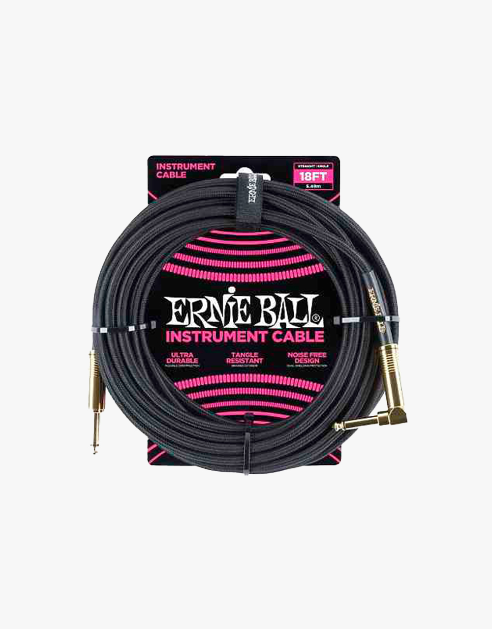 Инструментальный кабель Ernie Ball 6086, 5,5 m, чёрный - купить в "Гитарном Клубе"