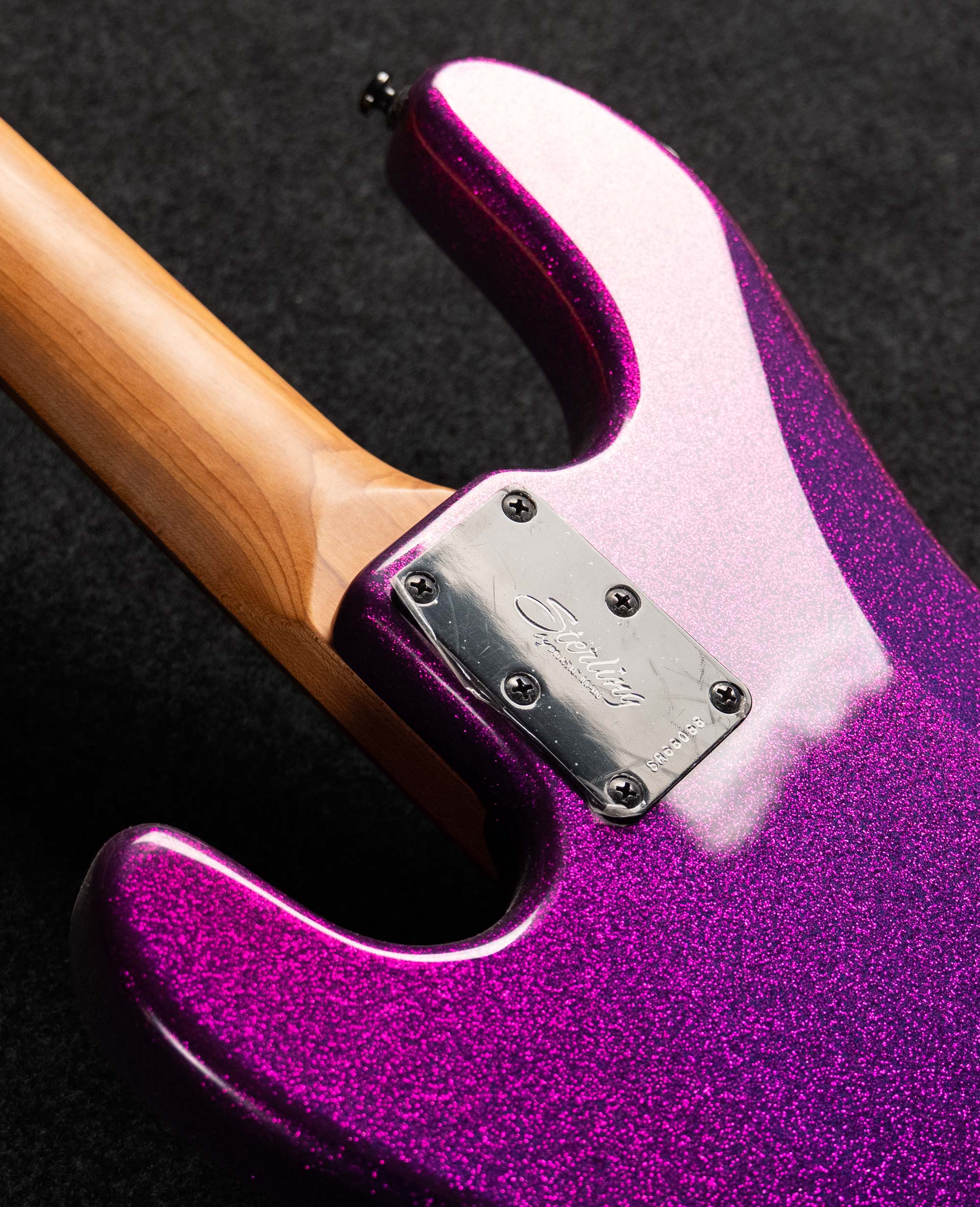 Бас-гитара Sterling StingRay RAY34-PSK, Purple Sparkle - купить в "Гитарном Клубе"