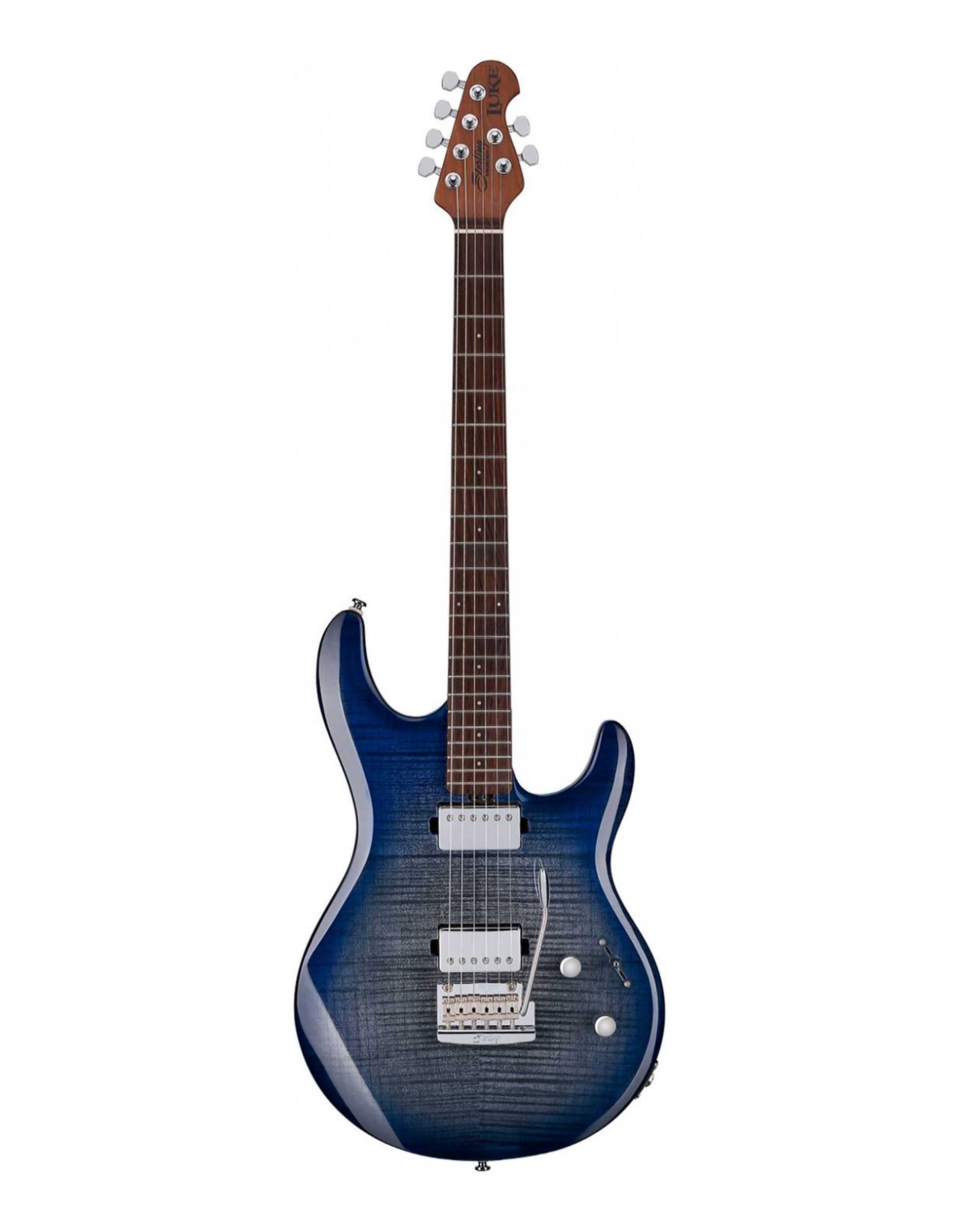 Электрогитара Sterling LK100 Luke Signature in Flame Maple Blueberry Burst - купить в "Гитарном Клубе"