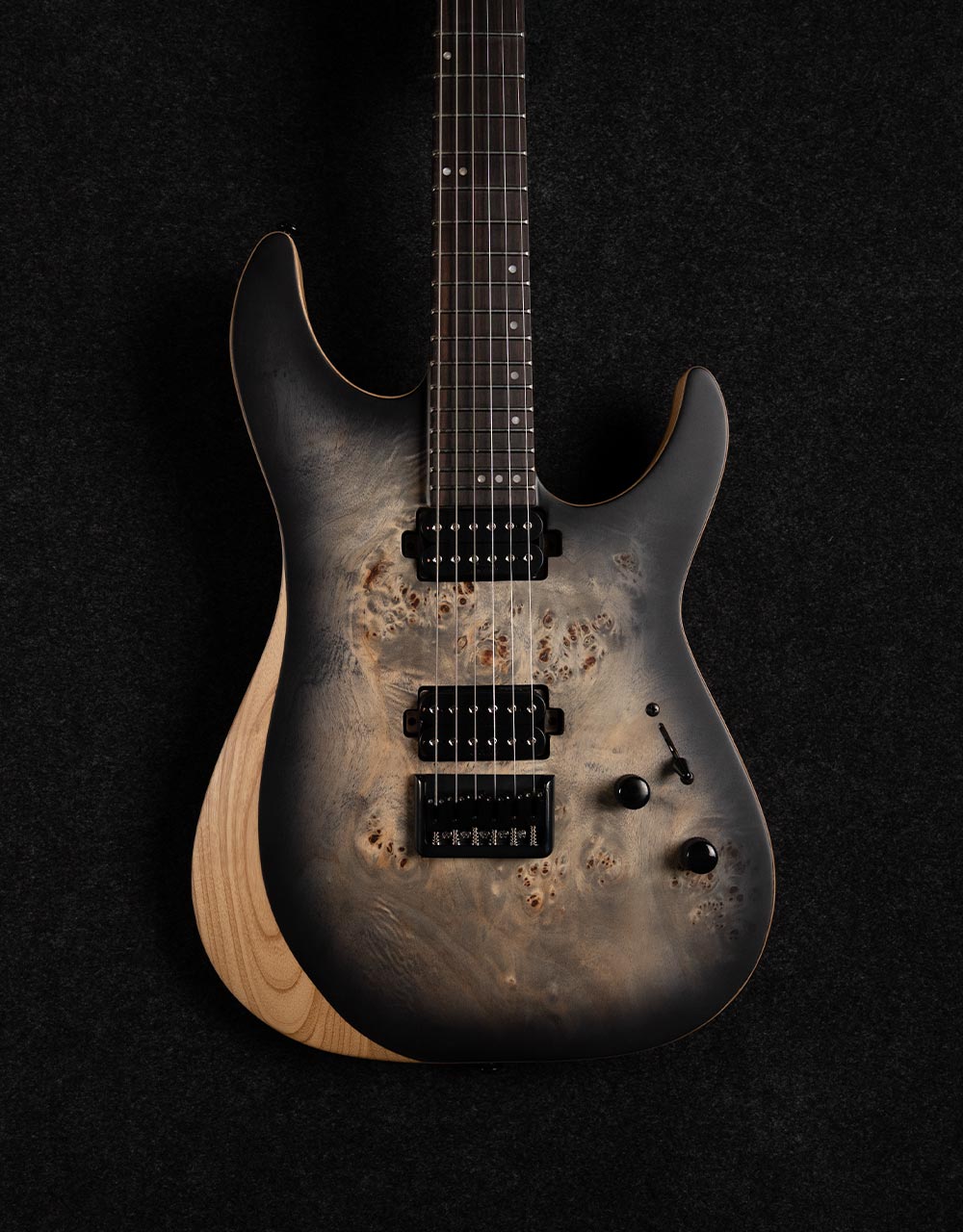 Электрогитара Schecter Reaper-6 Satin Charcoal Burst - купить в "Гитарном Клубе"