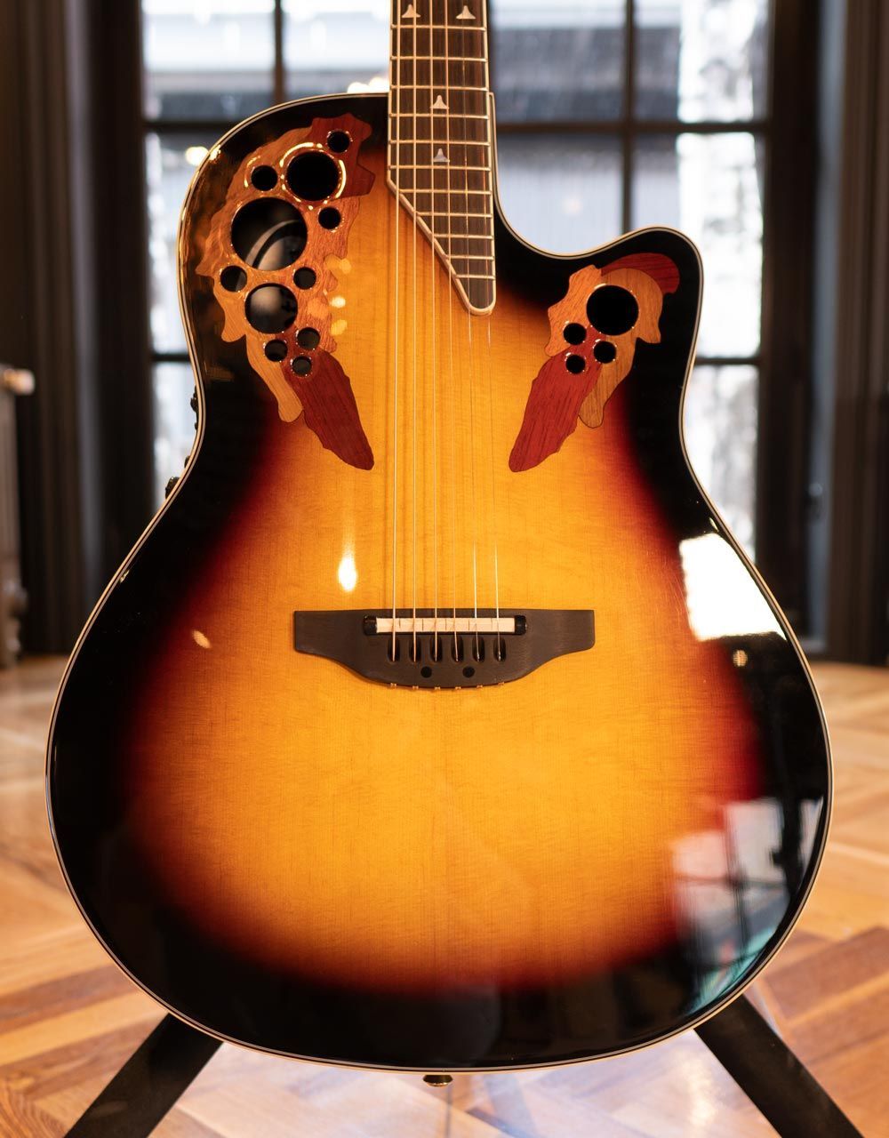 Электроакустическая гитара Ovation 2078AX-1 Elite Deep Contour Cutaway Sunburst - купить в "Гитарном Клубе"