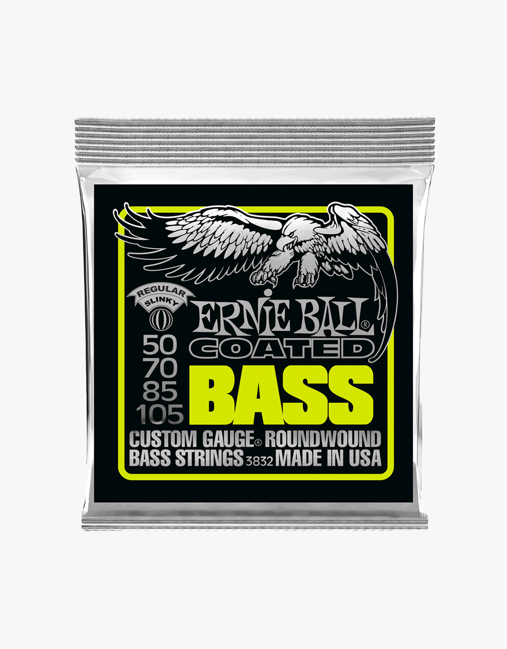 Струны для бас-гитары Ernie Ball 3832 Coated Bass Regular Slinky 50-105 - купить в "Гитарном Клубе"