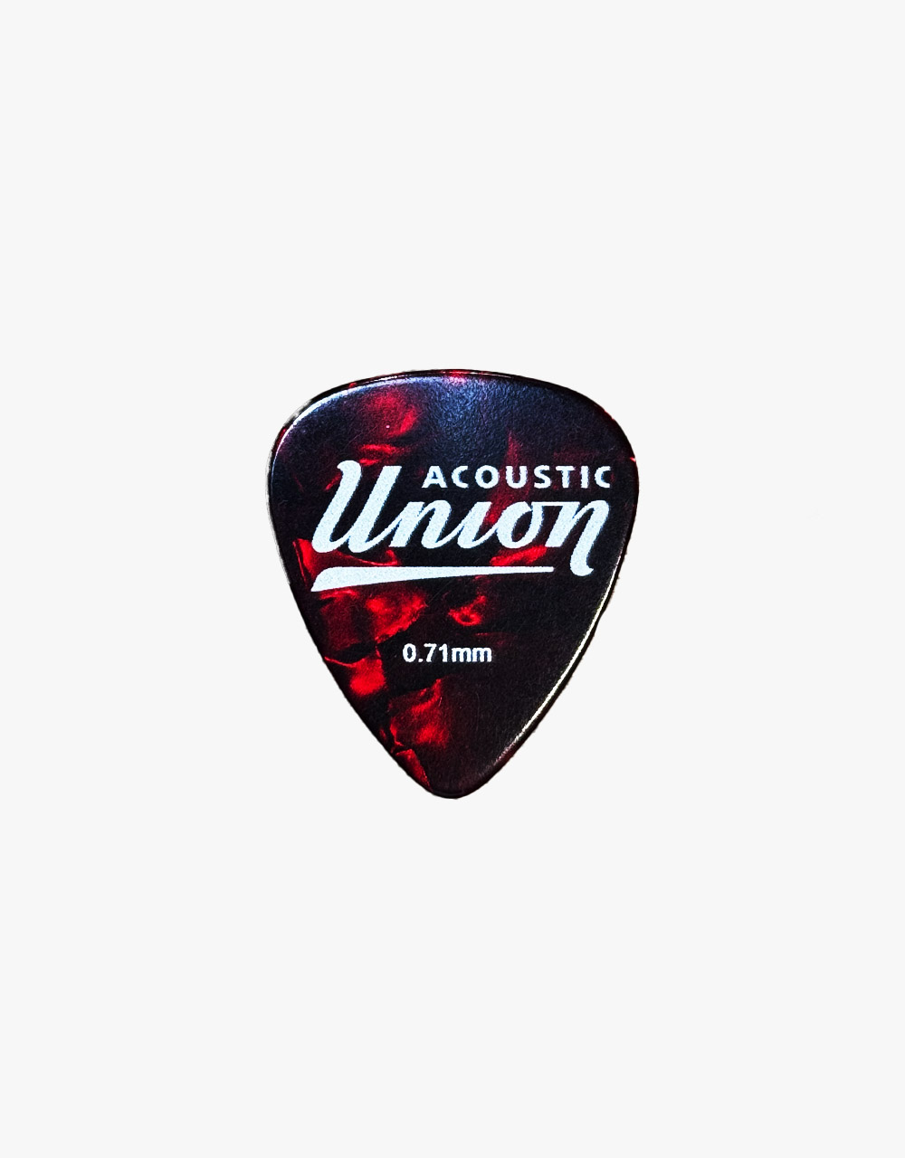 Медиатор Acoustic Union, Red Pearloid, 0,71мм - купить в "Гитарном Клубе"