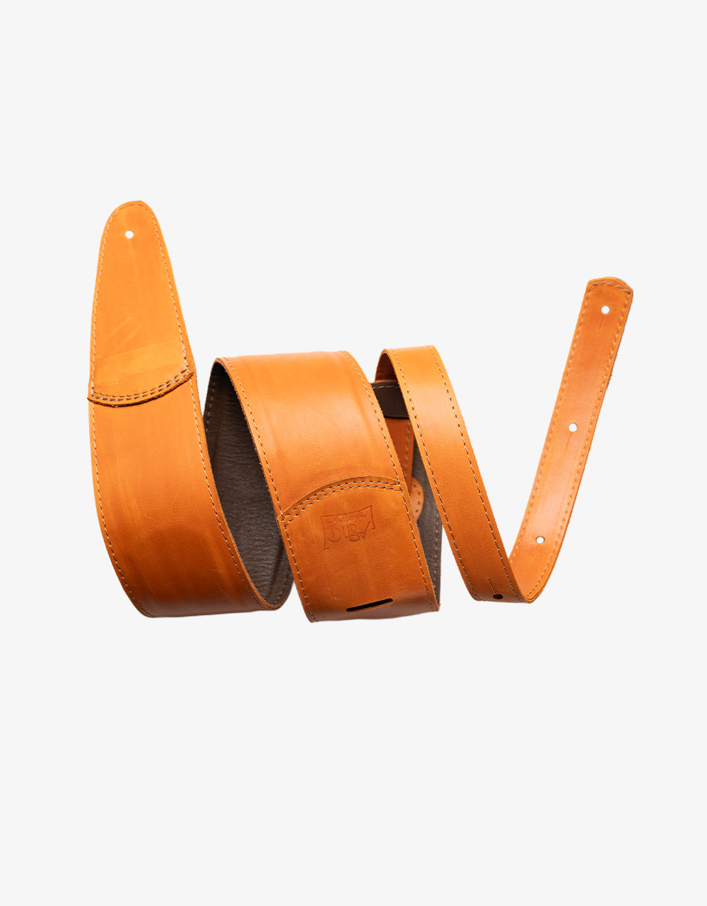 Ремень для гитары "Гитарный Клуб" кожаный,  жёлтый - купить в "Гитарном Клубе"