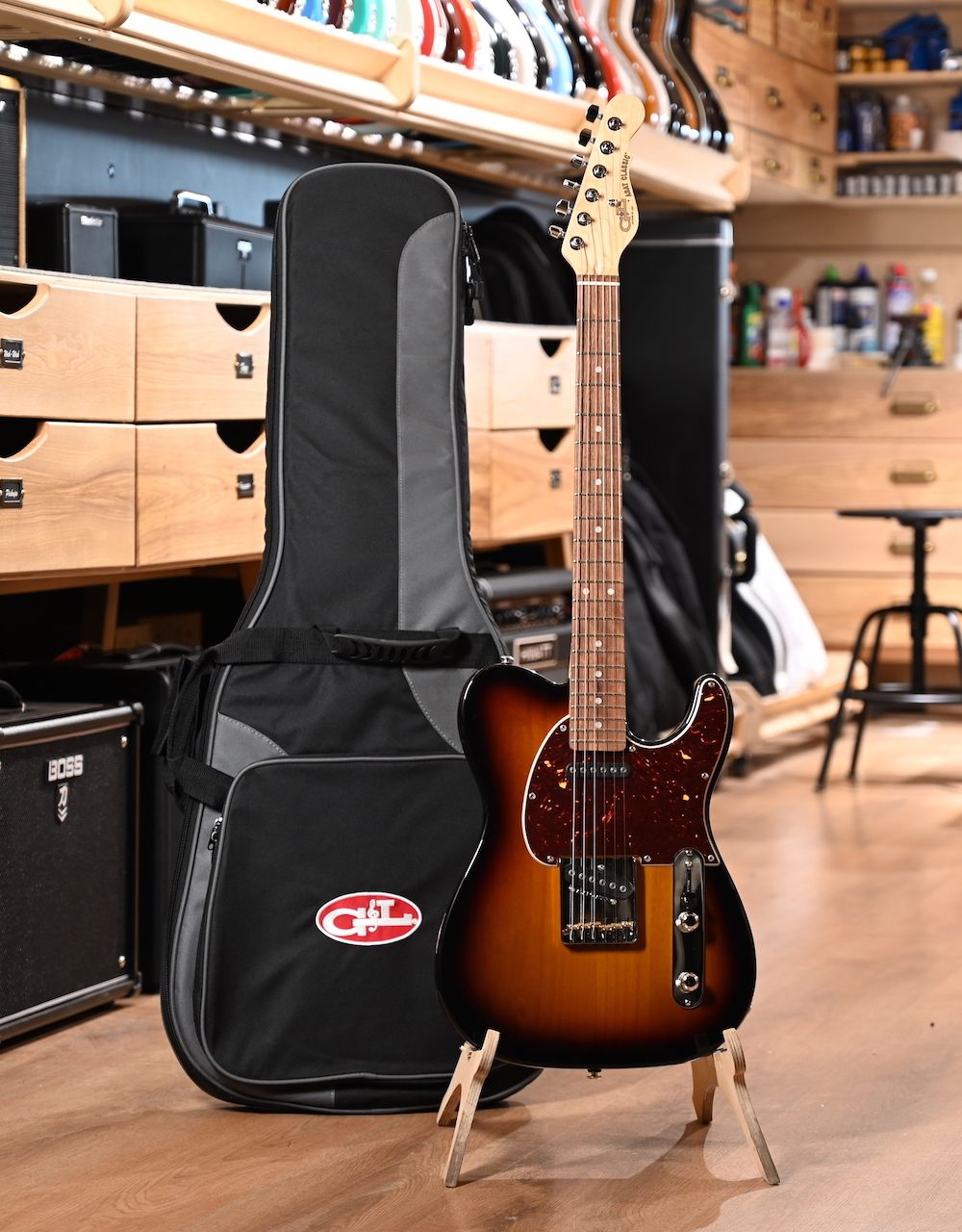 Электрогитара G&L FD ASAT Classic 3-Tone Sunburst CR - купить в "Гитарном Клубе"