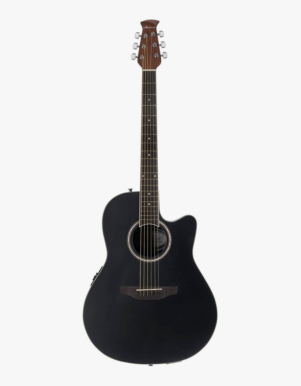 Электроакустическая гитара Applause AB28-5S Super Shallow Bowl Cutaway Black Satin - купить в "Гитарном Клубе"