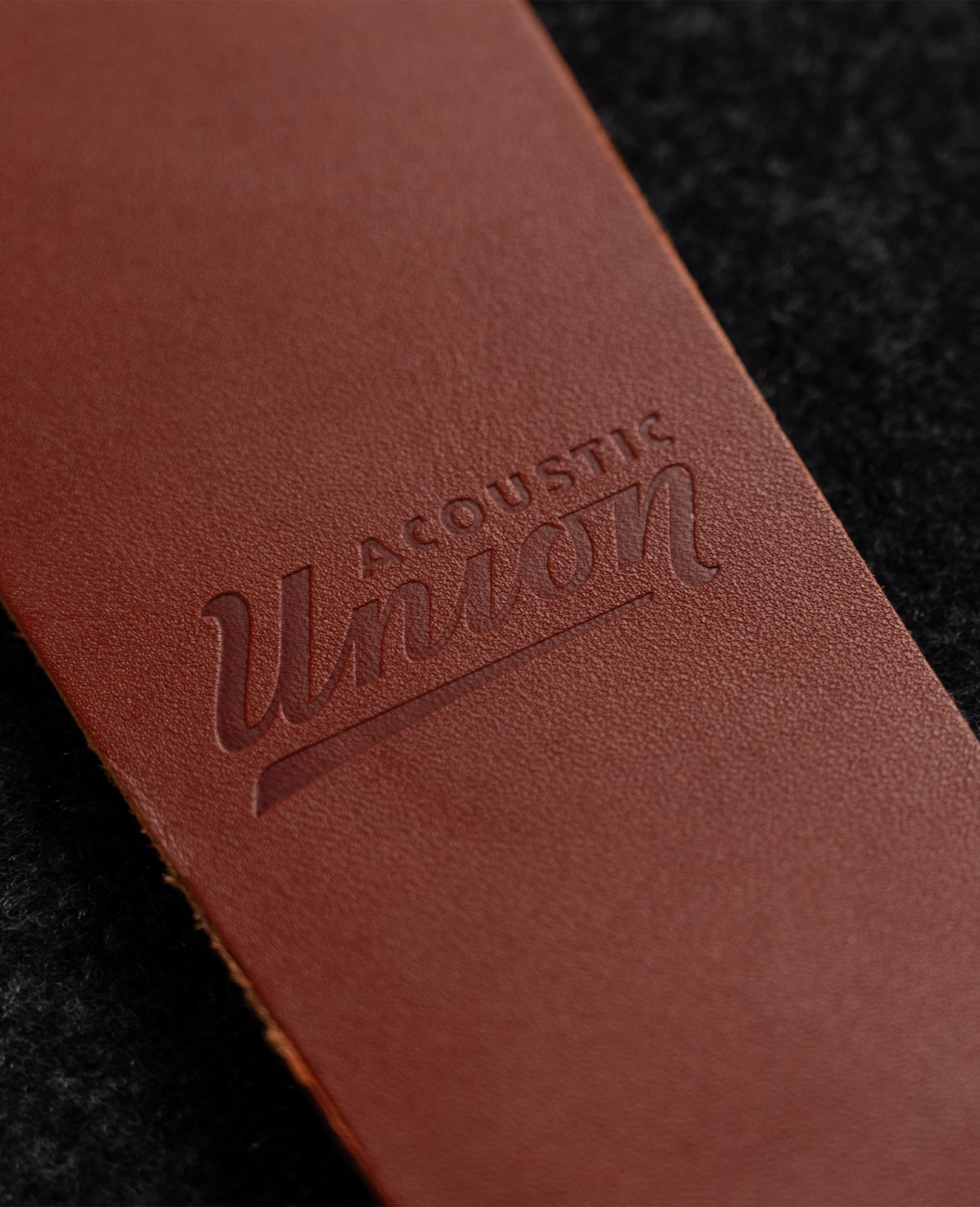 Ремень для гитары Acoustic Union Leather Classic 75, Ginger - купить в "Гитарном Клубе"