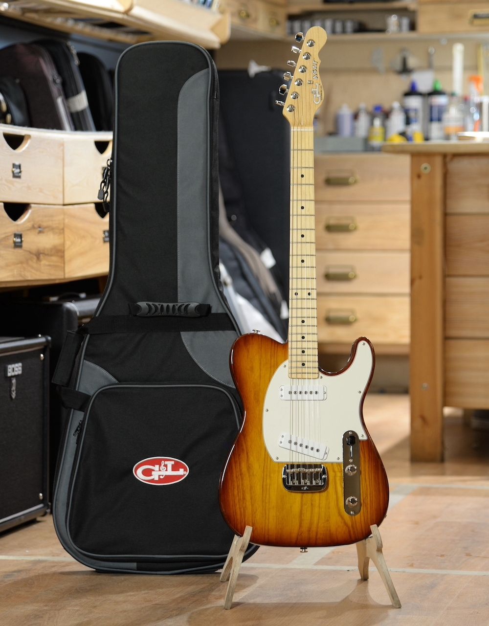 Электрогитара G&L FD ASAT Special Old School Tobacco Sunburst MP - купить в "Гитарном Клубе"