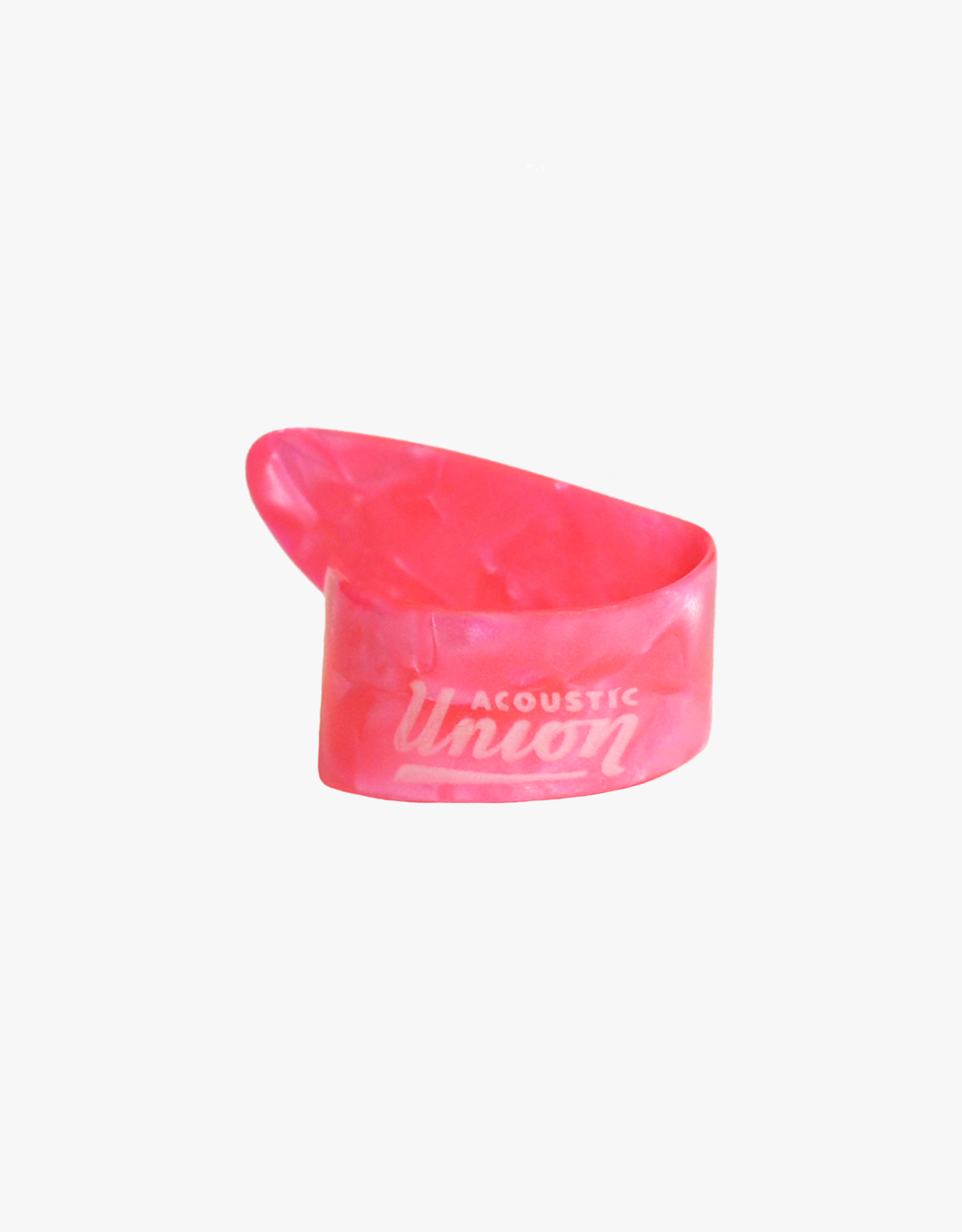 Медиатор Acoustic Union, Thumbpick Pink Brown Pearloid - купить в "Гитарном Клубе"