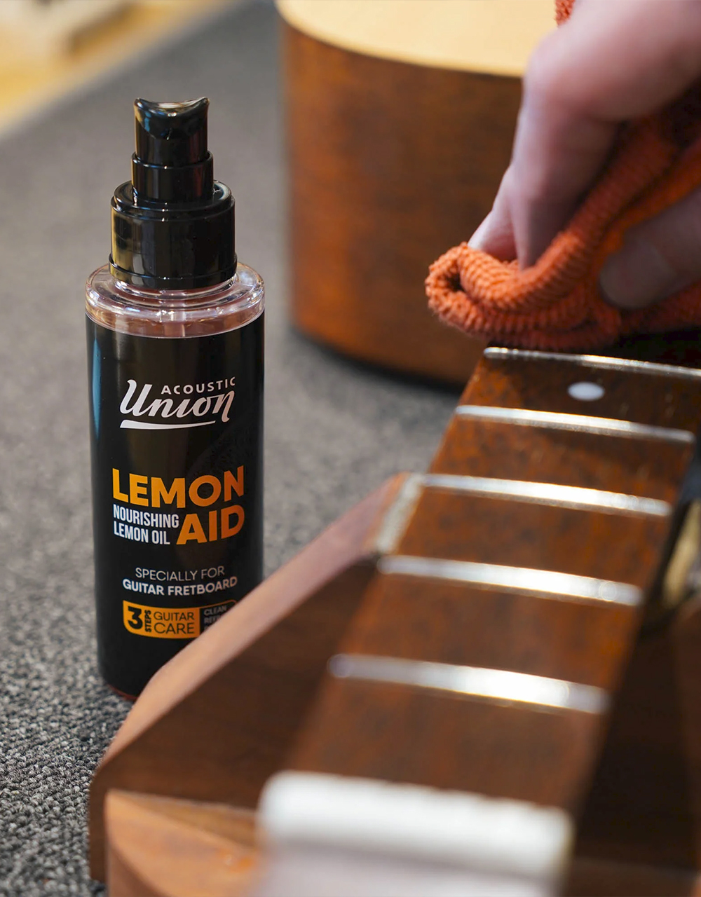Лимонное масло Acoustic Union Lemon Aid, 100мл.  - купить в "Гитарном Клубе"