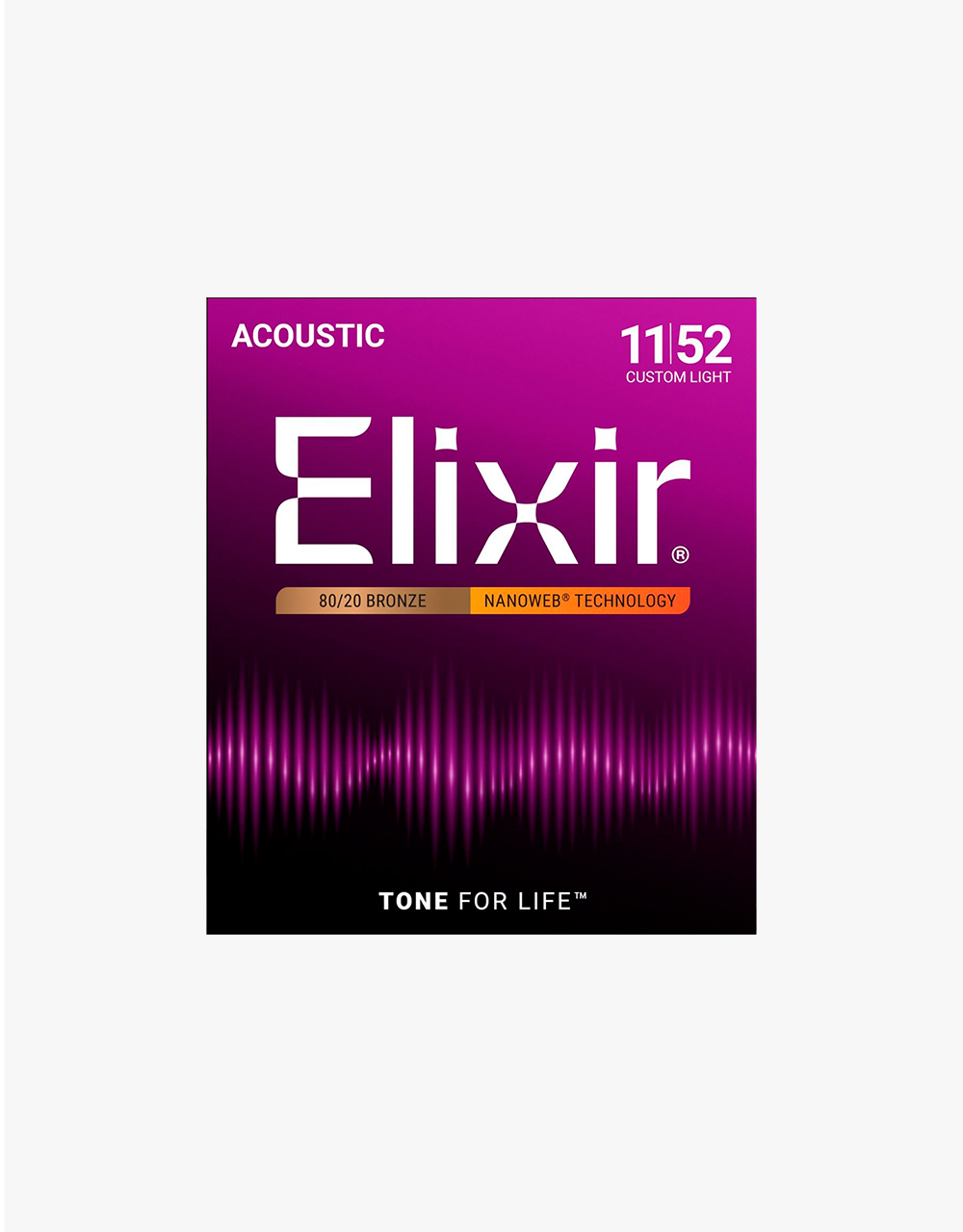 Cтруны для акустической гитары Elixir Nanoweb 11027, 11-52 - купить в "Гитарном Клубе"