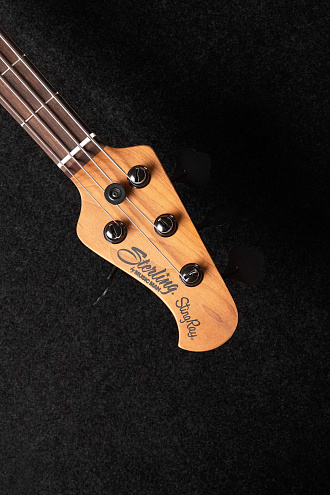 Бас-гитара Sterling StingRay RAY34HHPB-AM, Poplar Burl Top Amber - купить в "Гитарном Клубе"