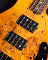 Бас-гитара Sterling StingRay RAY34HHPB-AM, Poplar Burl Top Amber - купить в "Гитарном Клубе"
