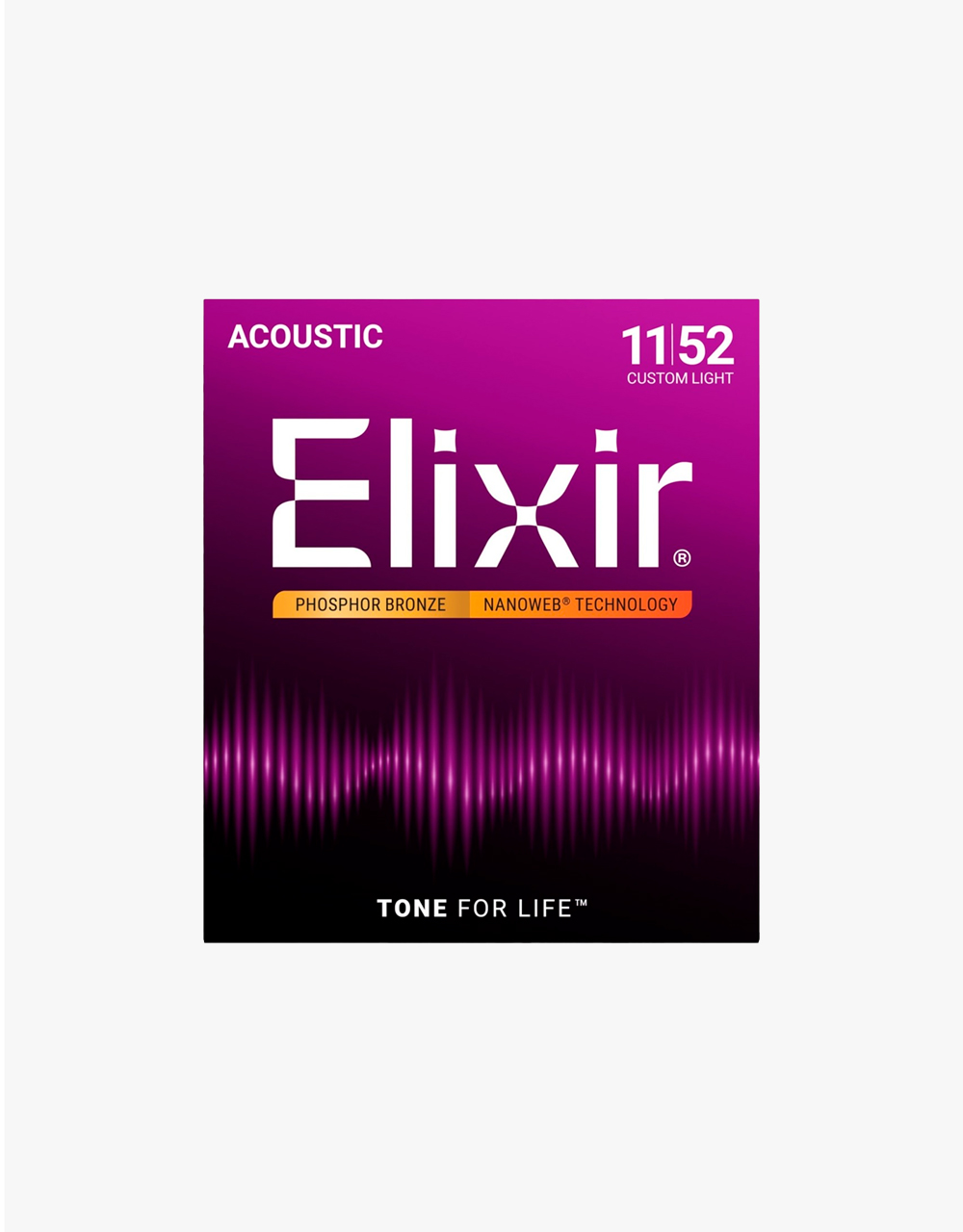 Струны для акустической гитары Elixir NanoWeb 16027, 11-52 - купить в "Гитарном Клубе"