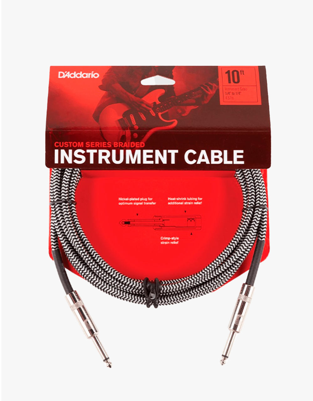 Инструментальный кабель Planet Waves PW-BG-10BG Custom Series Braided - купить в "Гитарном Клубе"