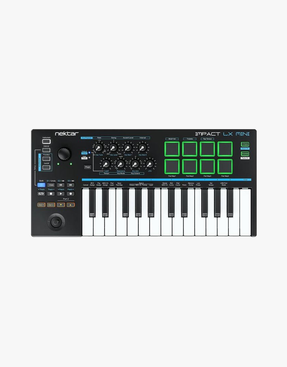 MIDI-контроллер Nektar Impact LX Mini USB MIDI клавиатура, 25 клавиш, ПО Bitwig 8-Track, вес 1 кг - купить в "Гитарном Клубе"