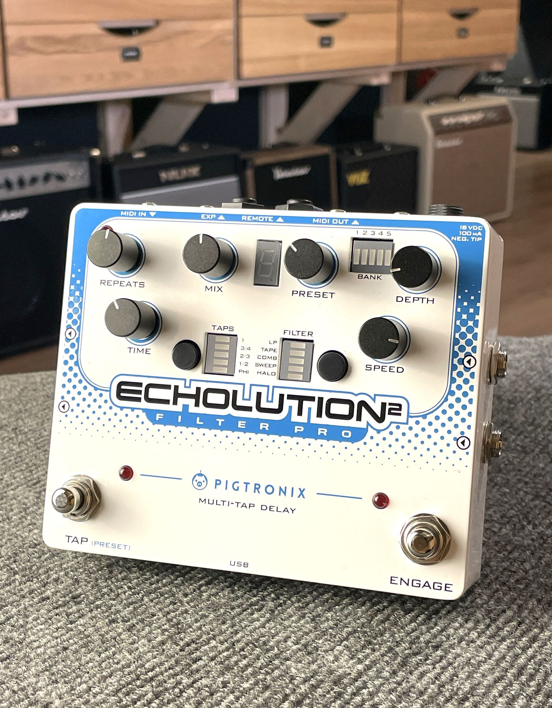 Гитарная педаль Pigtronix E2F Echolution 2 Filter Pro Delay - купить в "Гитарном Клубе"