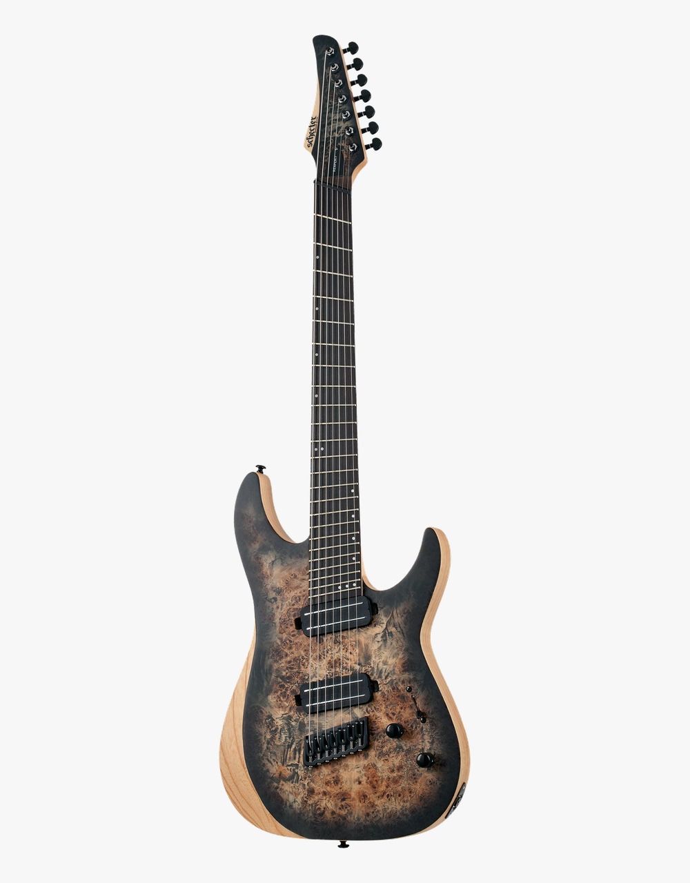 Электрогитара Schecter REAPER-7 MULTI-SCALE, Satin Charcoal Burst - купить в "Гитарном Клубе"
