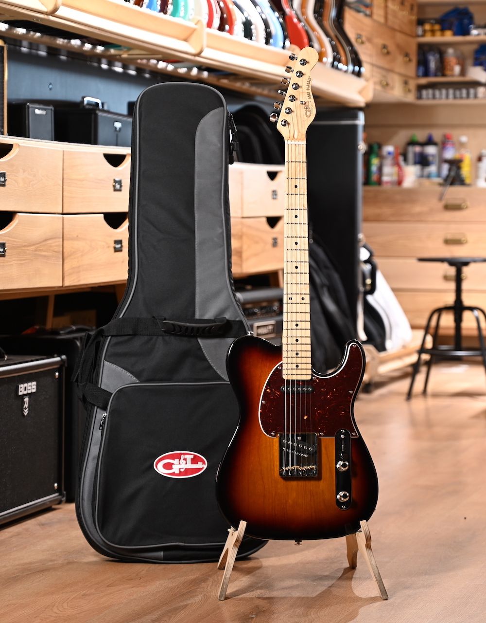Электрогитара G&L FD ASAT Classic 3-Tone Sunburst MP - купить в "Гитарном Клубе"