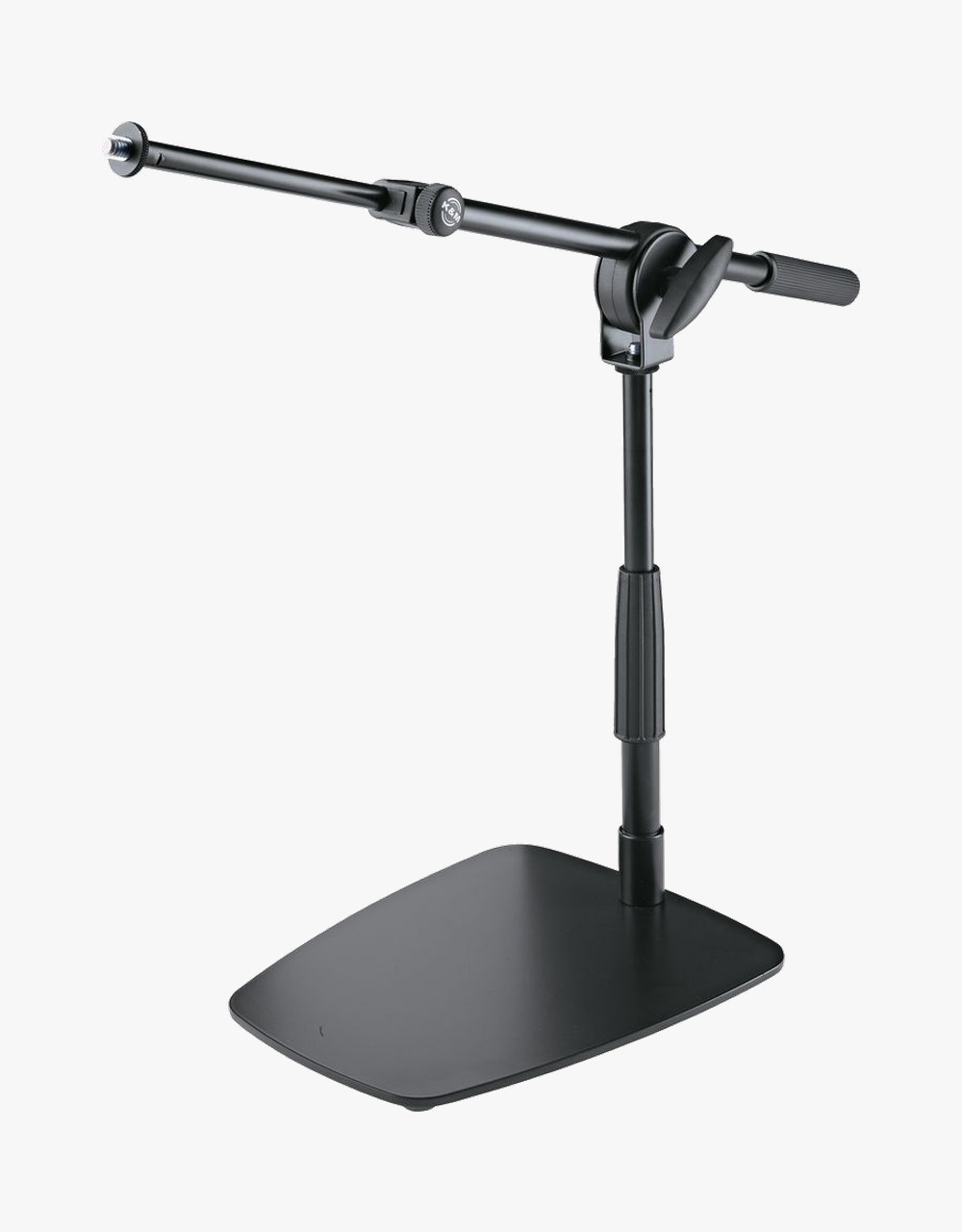 Микрофонная стойка K&M 25993-300-55 "журавль", низкая, с плоским основанием, телескопическая стрела - купить в "Гитарном Клубе"