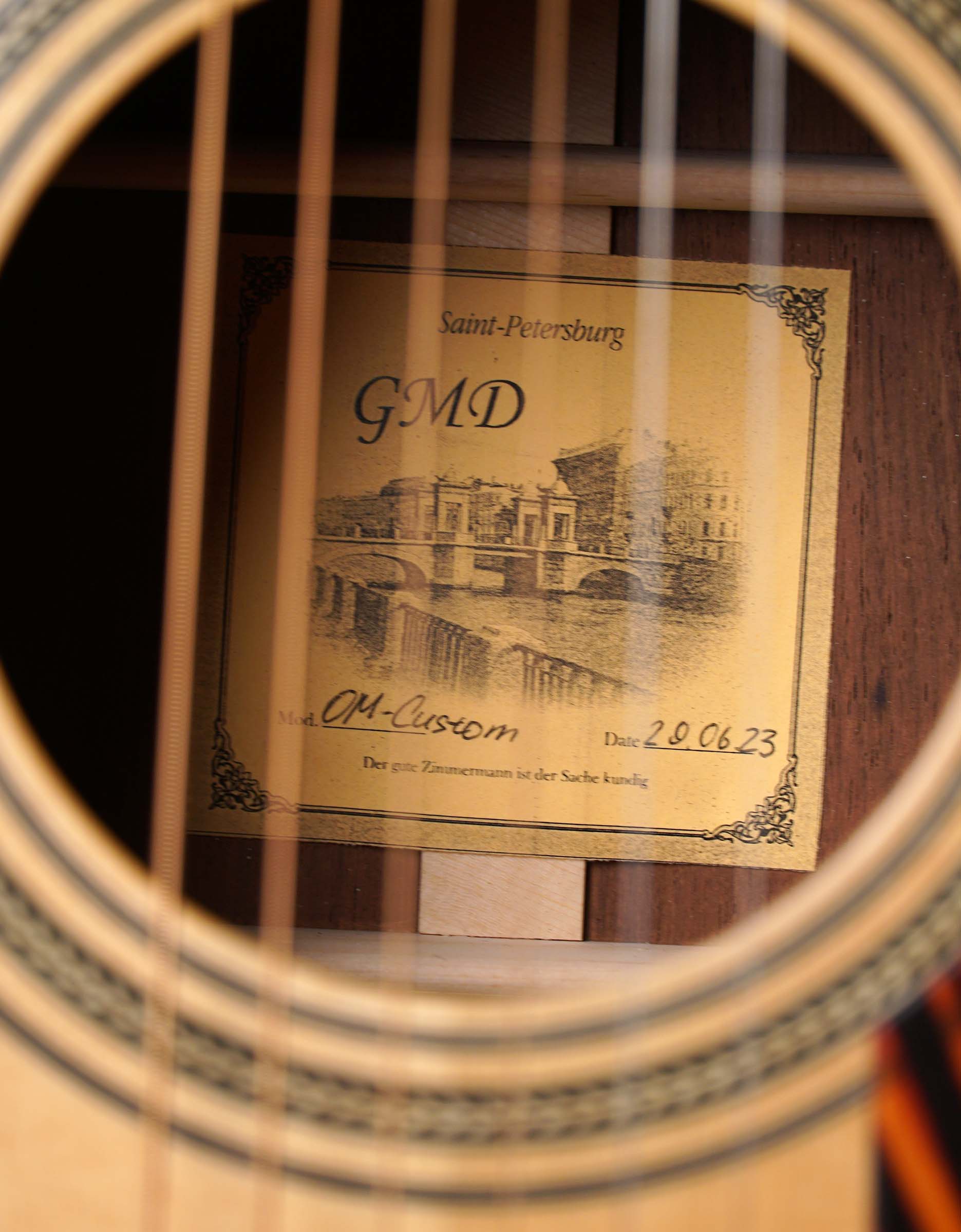 Акустическая гитара OM-custom, by GMD - купить в "Гитарном Клубе"