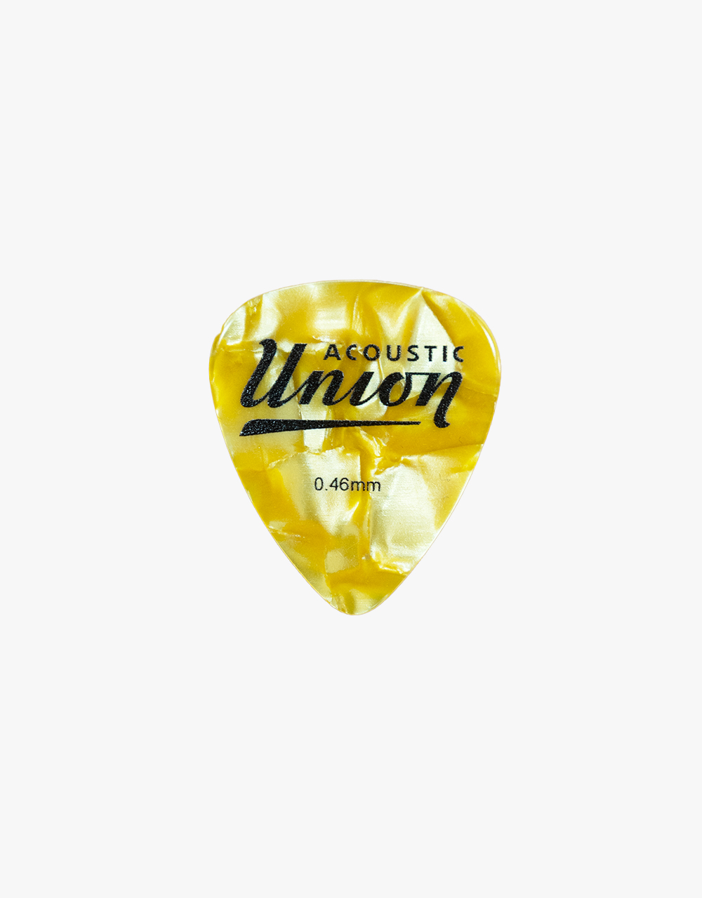 Медиатор Acoustic Union, Yellow Pearloid, 0,46мм - купить в "Гитарном Клубе"