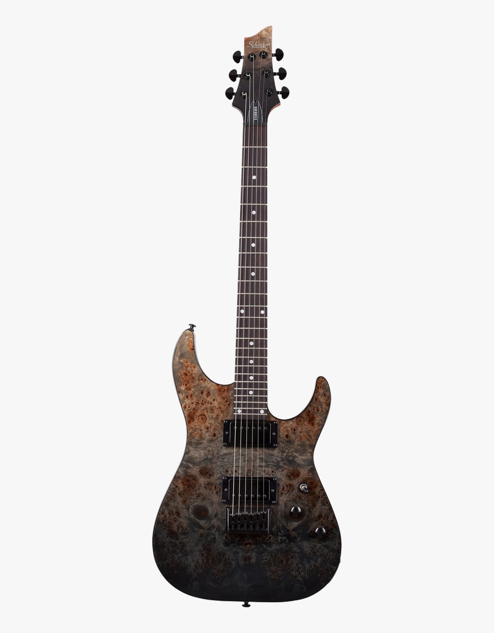 Электрогитара Schecter C-1 STANDARD LH, Black Fade Burst Burl - купить в "Гитарном Клубе"