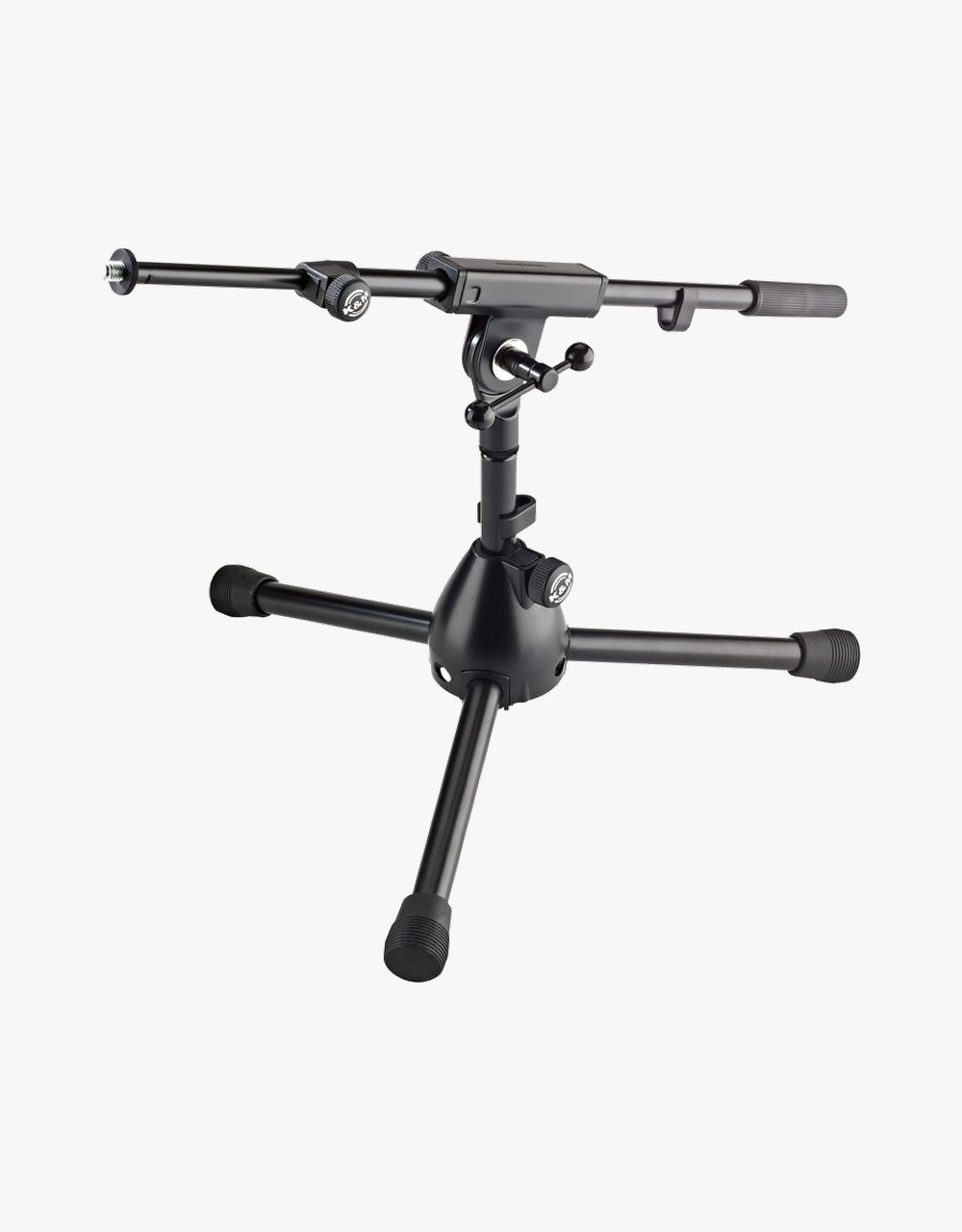 Микрофонная стойка K&M 25950-300-55 "журавль", низкая, чёрная, телескопическая стрела, 280 мм - купить в "Гитарном Клубе"