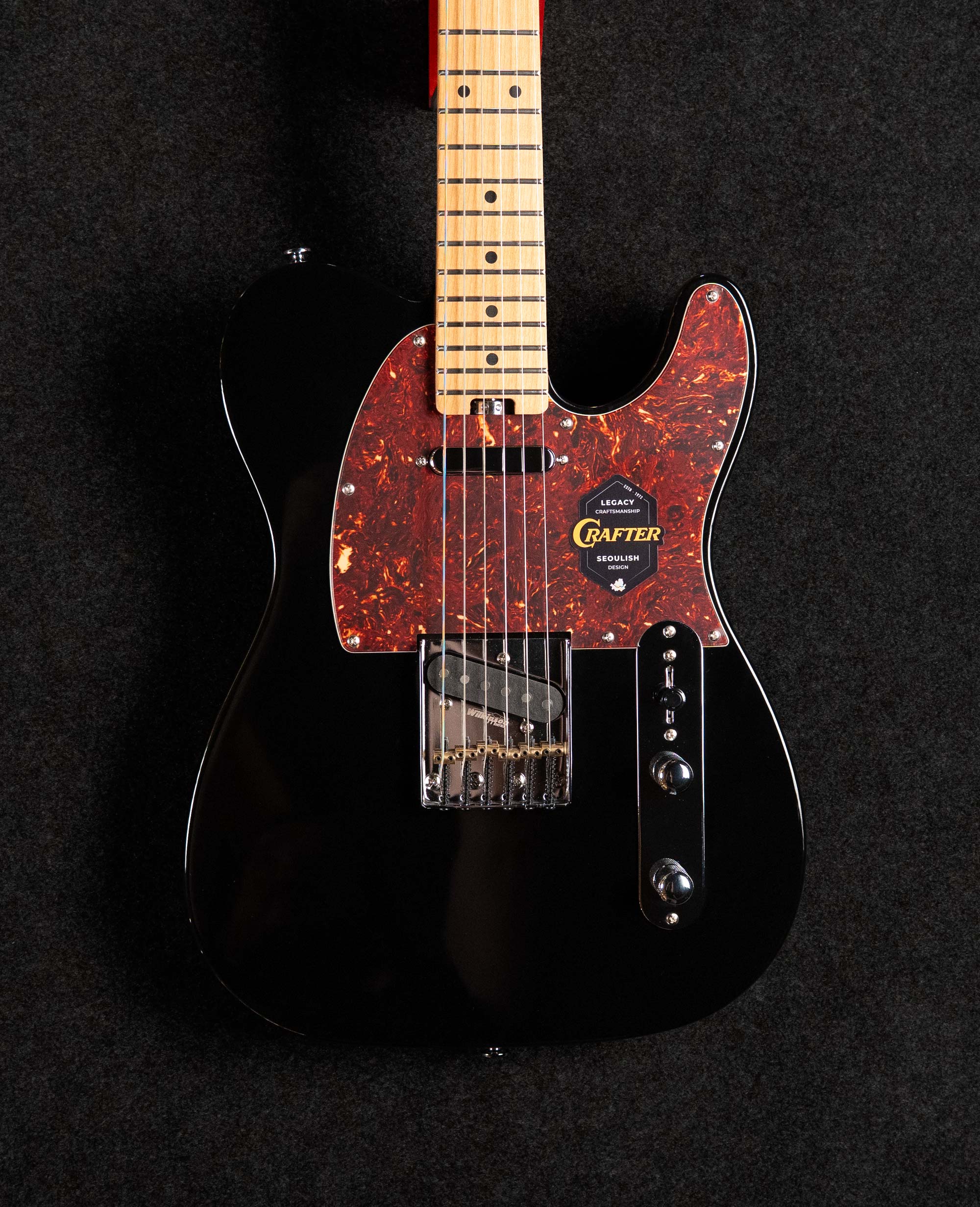 Электрогитара Crafter Crema T VVS MP Cosmic Black - купить в "Гитарном Клубе"