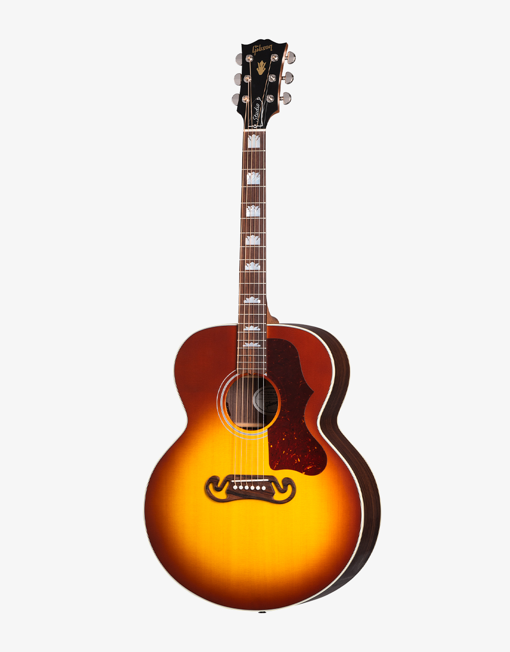 Акустическая гитара Gibson SJ-200 Studio Rosewood, Satin Rosewood Burst - купить в "Гитарном Клубе"