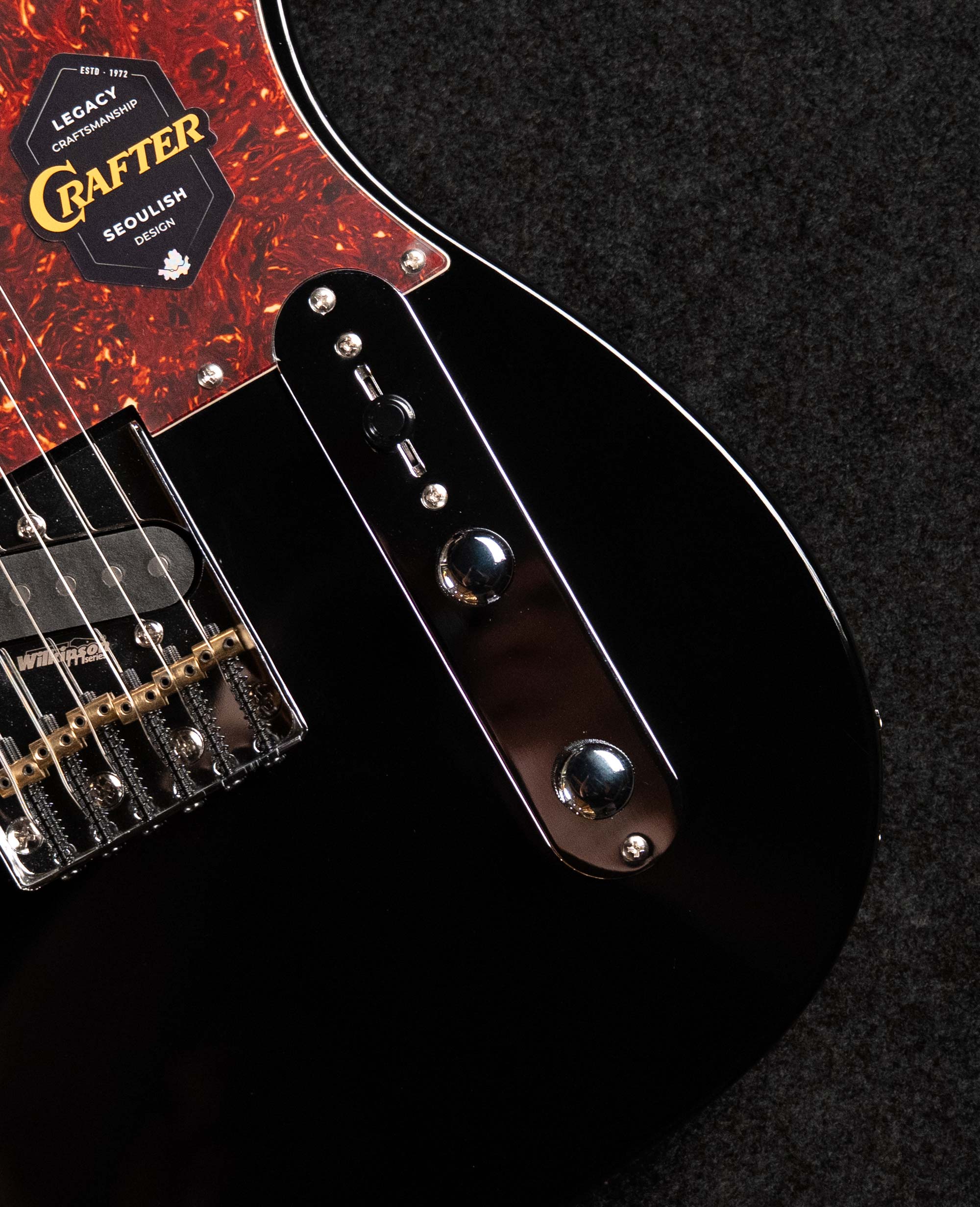 Электрогитара Crafter Crema T VVS MP Cosmic Black - купить в "Гитарном Клубе"