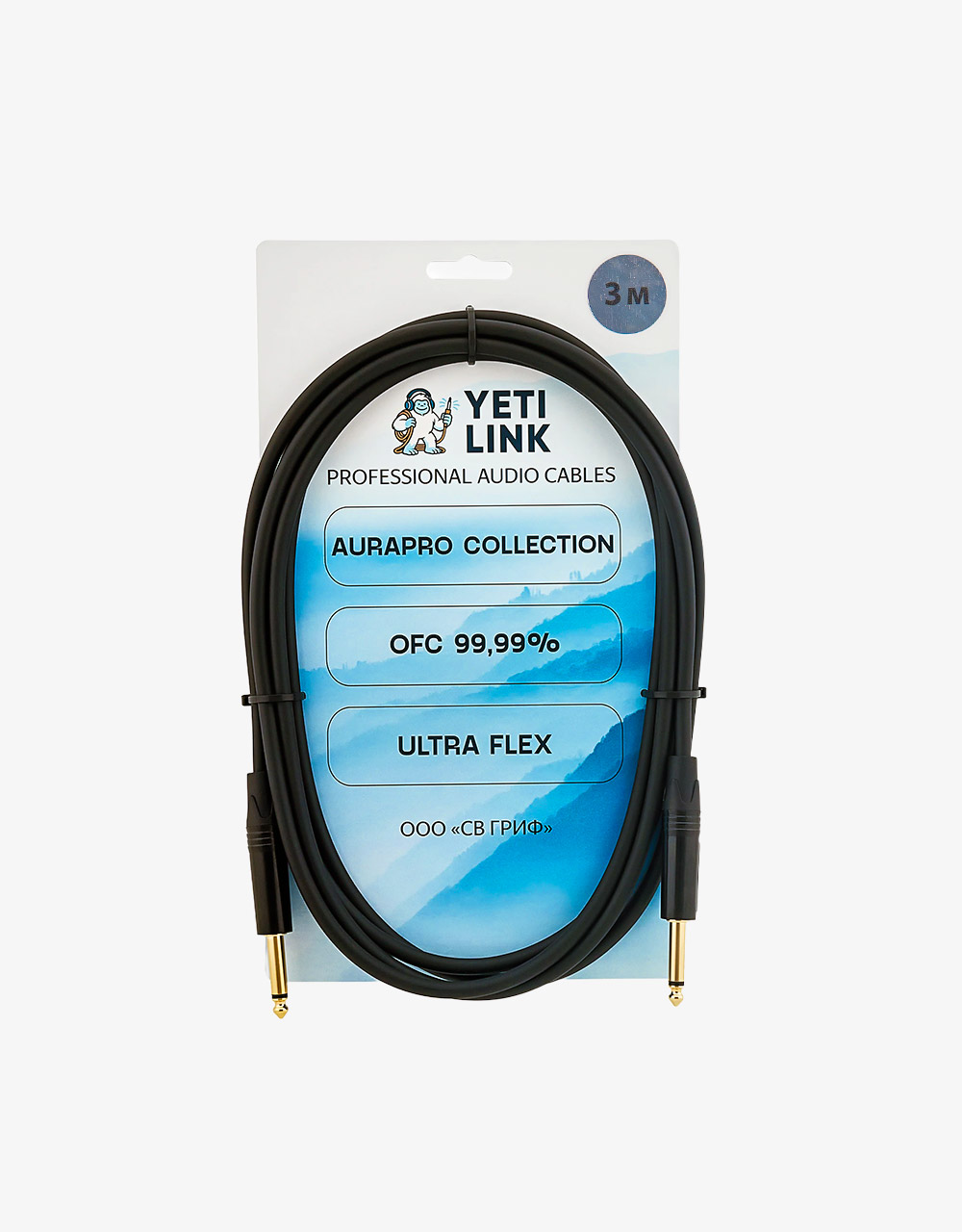 Инструментальный кабель YETI LINK YL-TS-TS-3m - купить в "Гитарном Клубе"