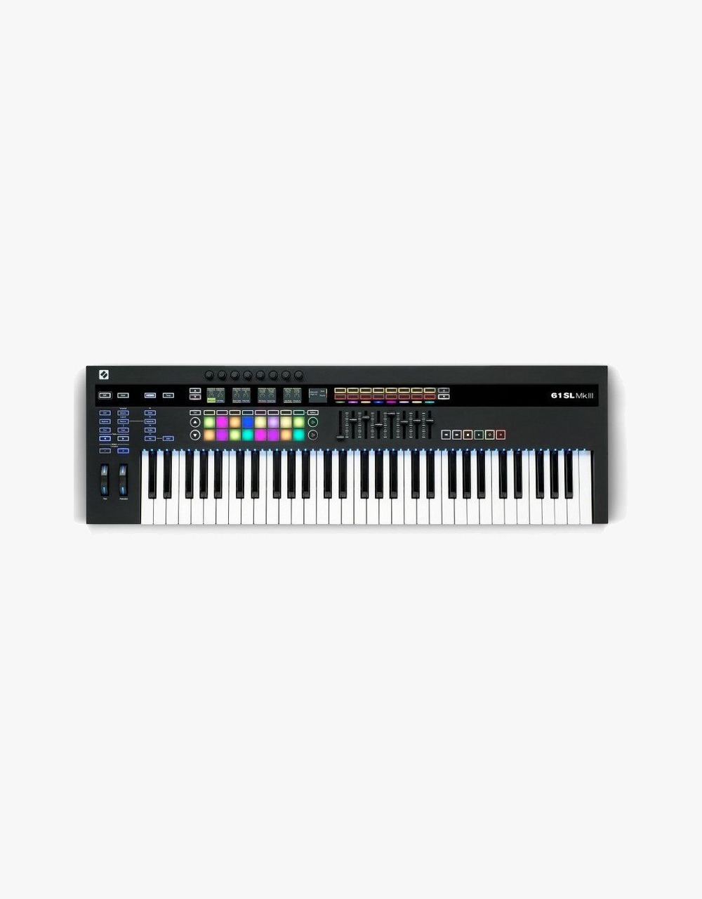 MIDI-контроллер Novation 61 SL MK III Миди-клавиатура, 61 полувзвешенная клавиша, 16 RGB пэдов, 8 н - купить в "Гитарном Клубе"