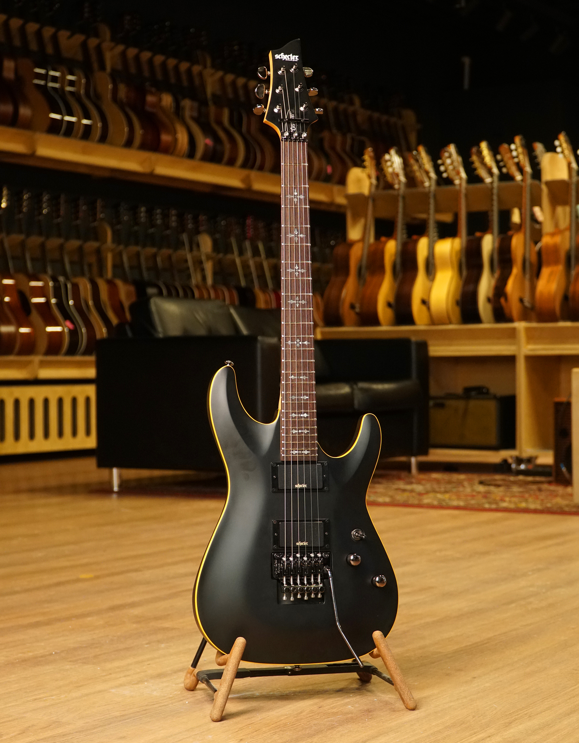 Электрогитара Schecter Demon-6 FR Aged Black Satin - купить в "Гитарном Клубе"
