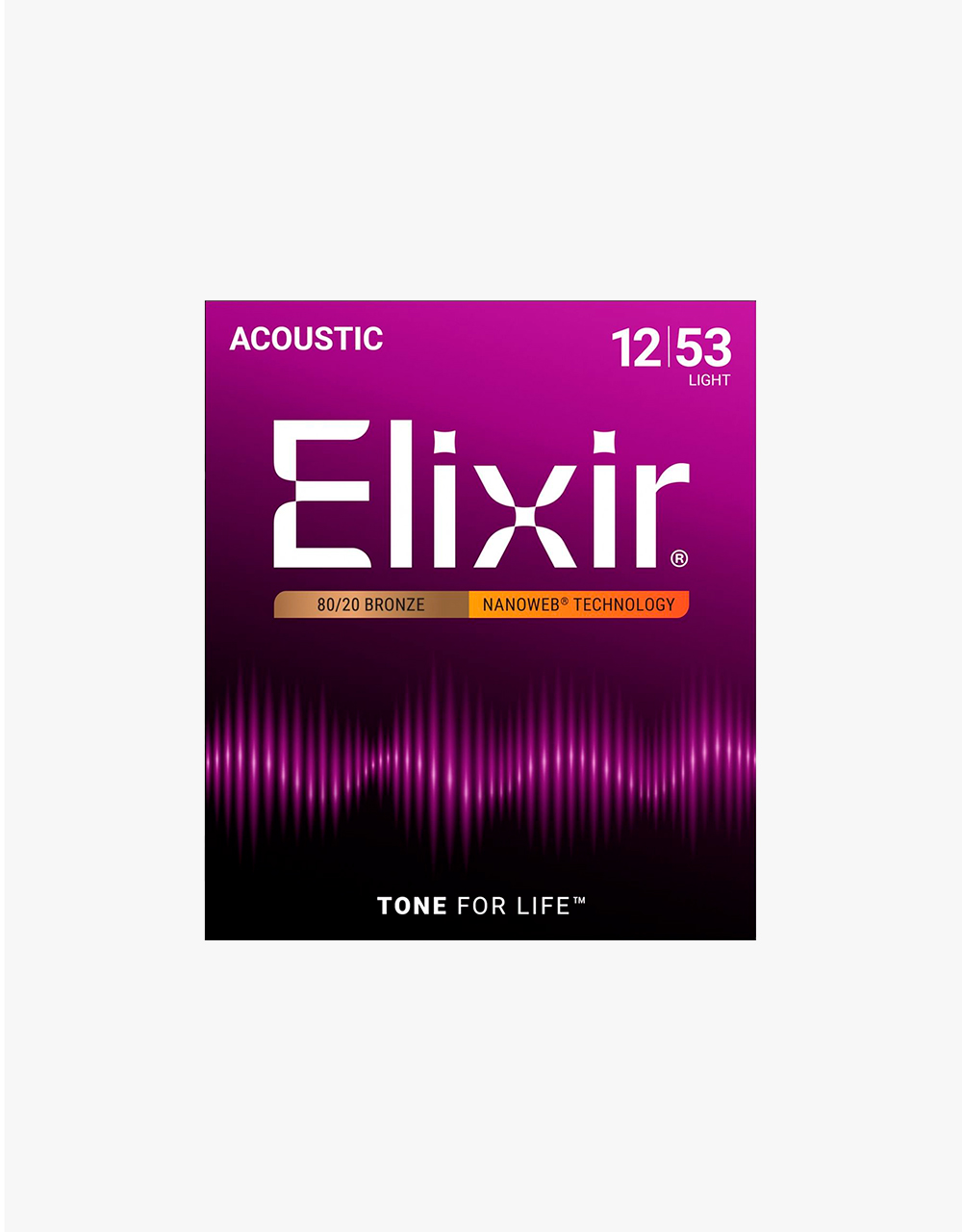 Струны для акустической гитары Elixir Nanoweb 11052, Bronze, 12-53 - купить в "Гитарном Клубе"