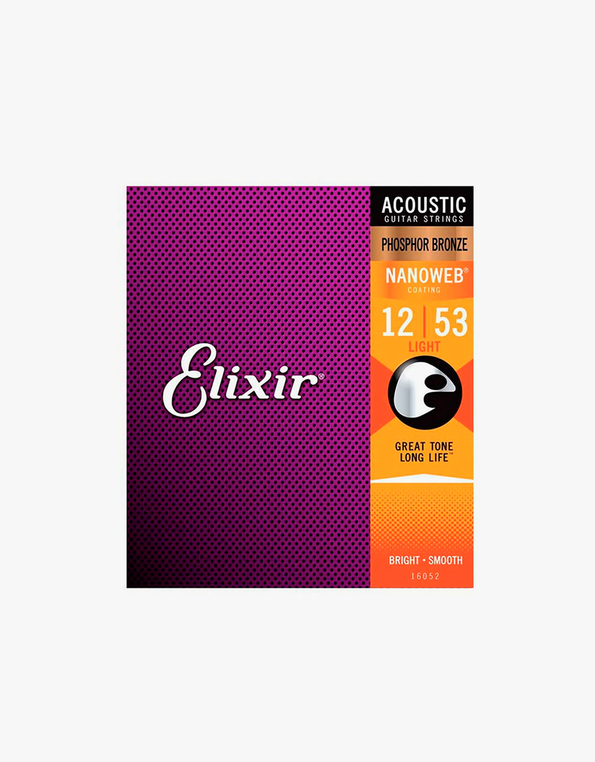 Струны для акустической гитары Elixir Nanoweb Light 16052, 12-53 - купить в "Гитарном Клубе"