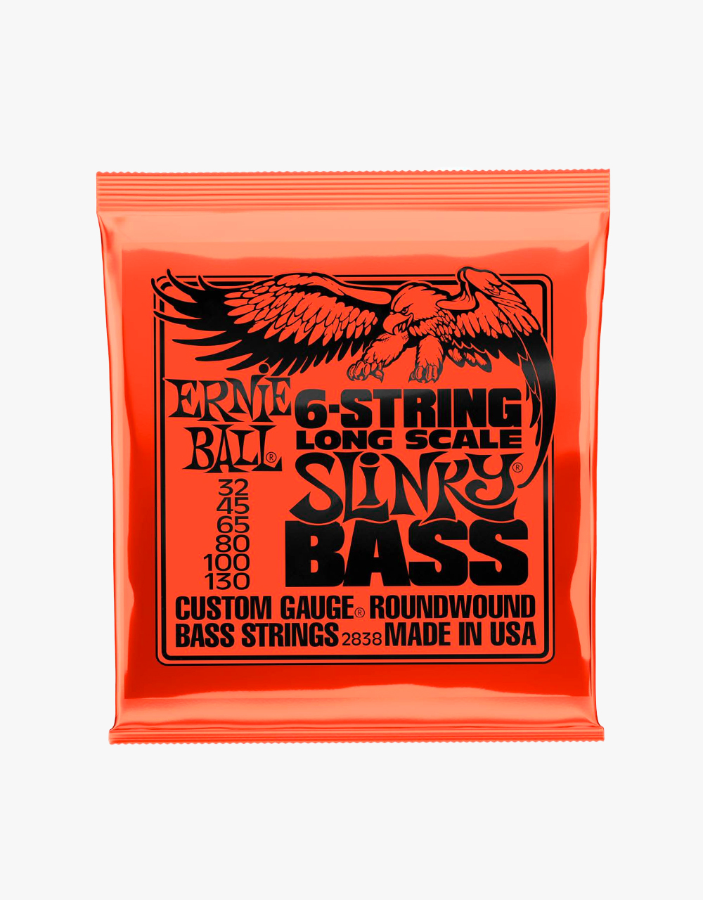 Струны для 6-струнной бас-гитары Ernie Ball 2838, Nickel Wound Long Scale Slinky, 32-130 - купить в "Гитарном Клубе"
